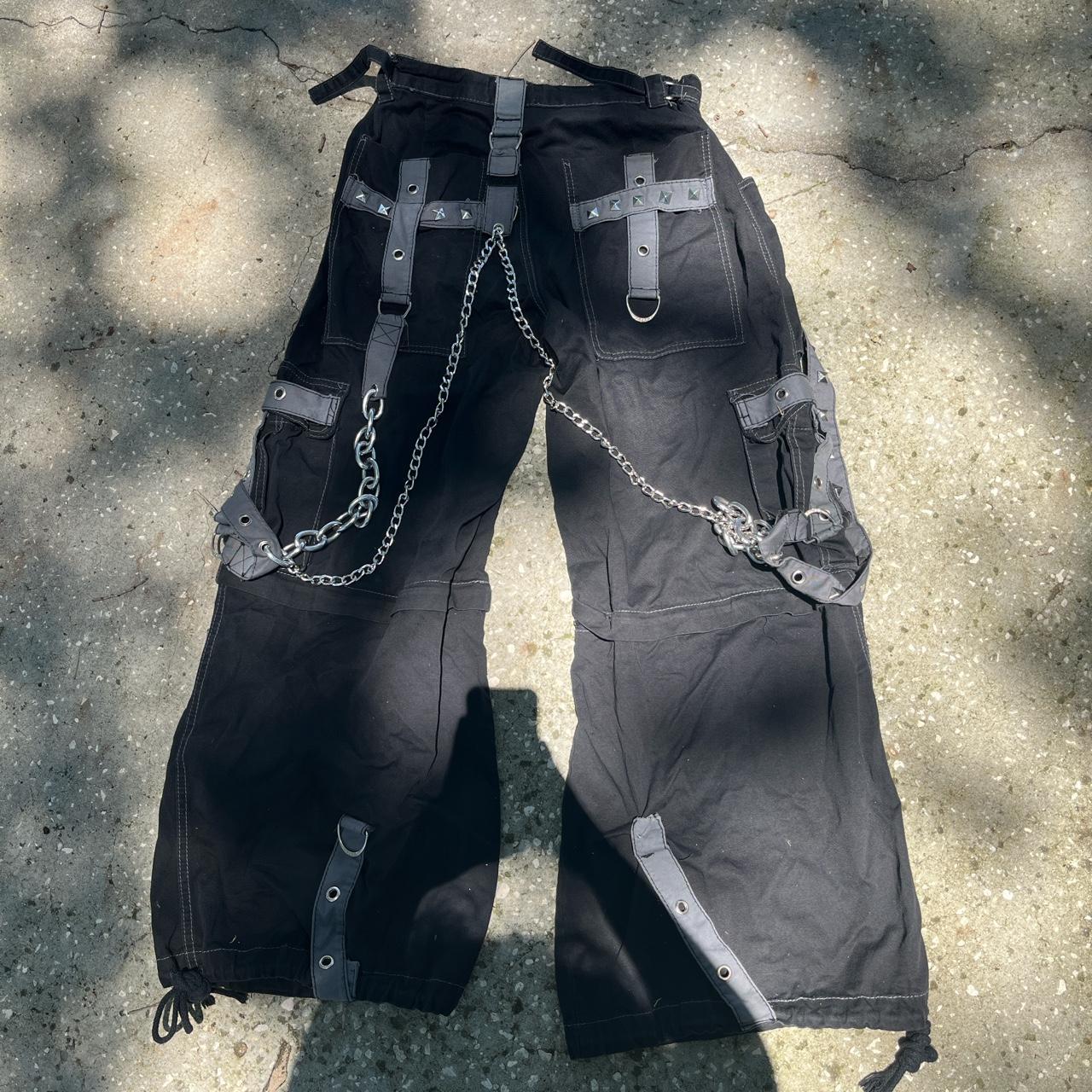 Tripp NYC Men's Black and Grey Trousers | Depop