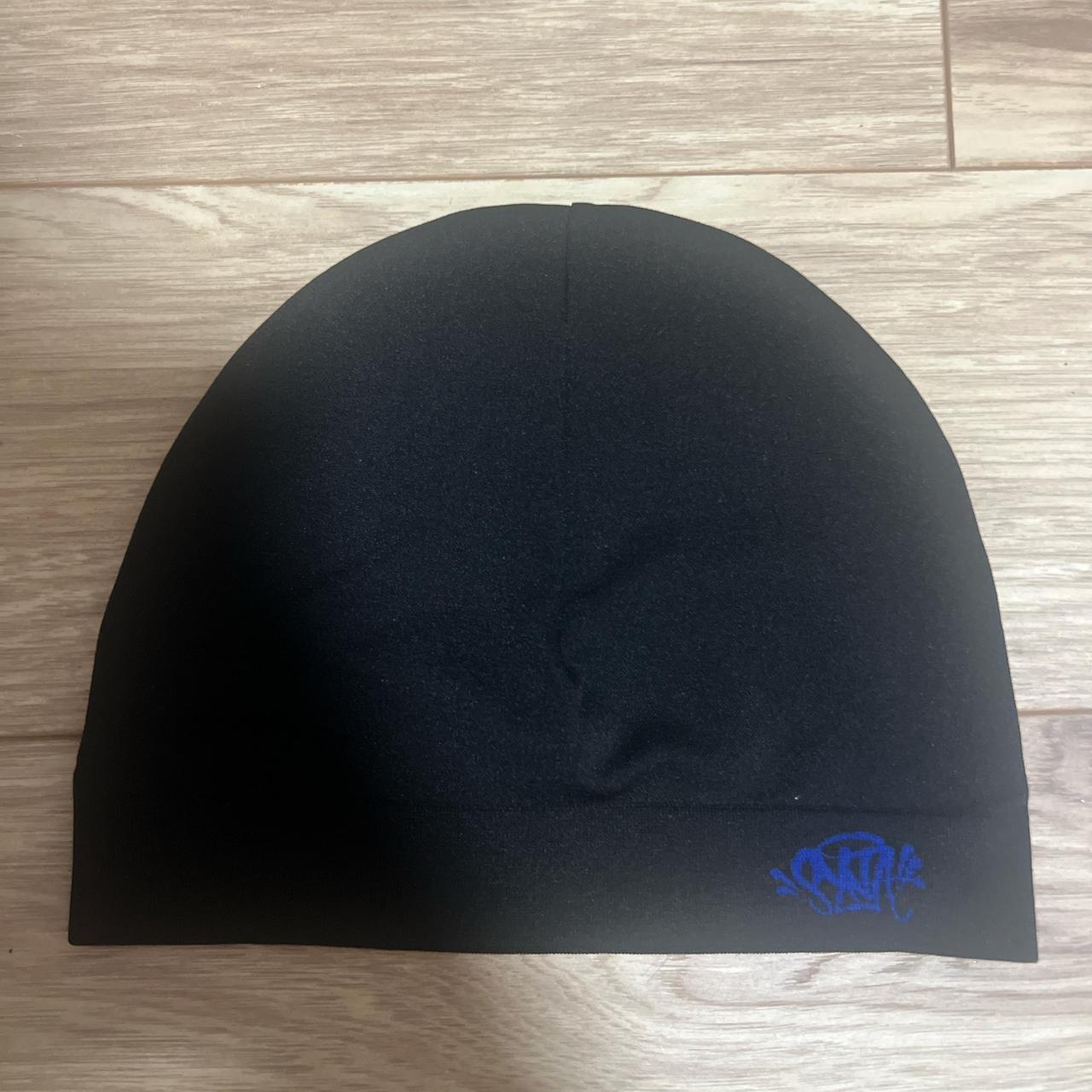 Synaworld skull cap Black/cobalt (blue) - one size | Depop