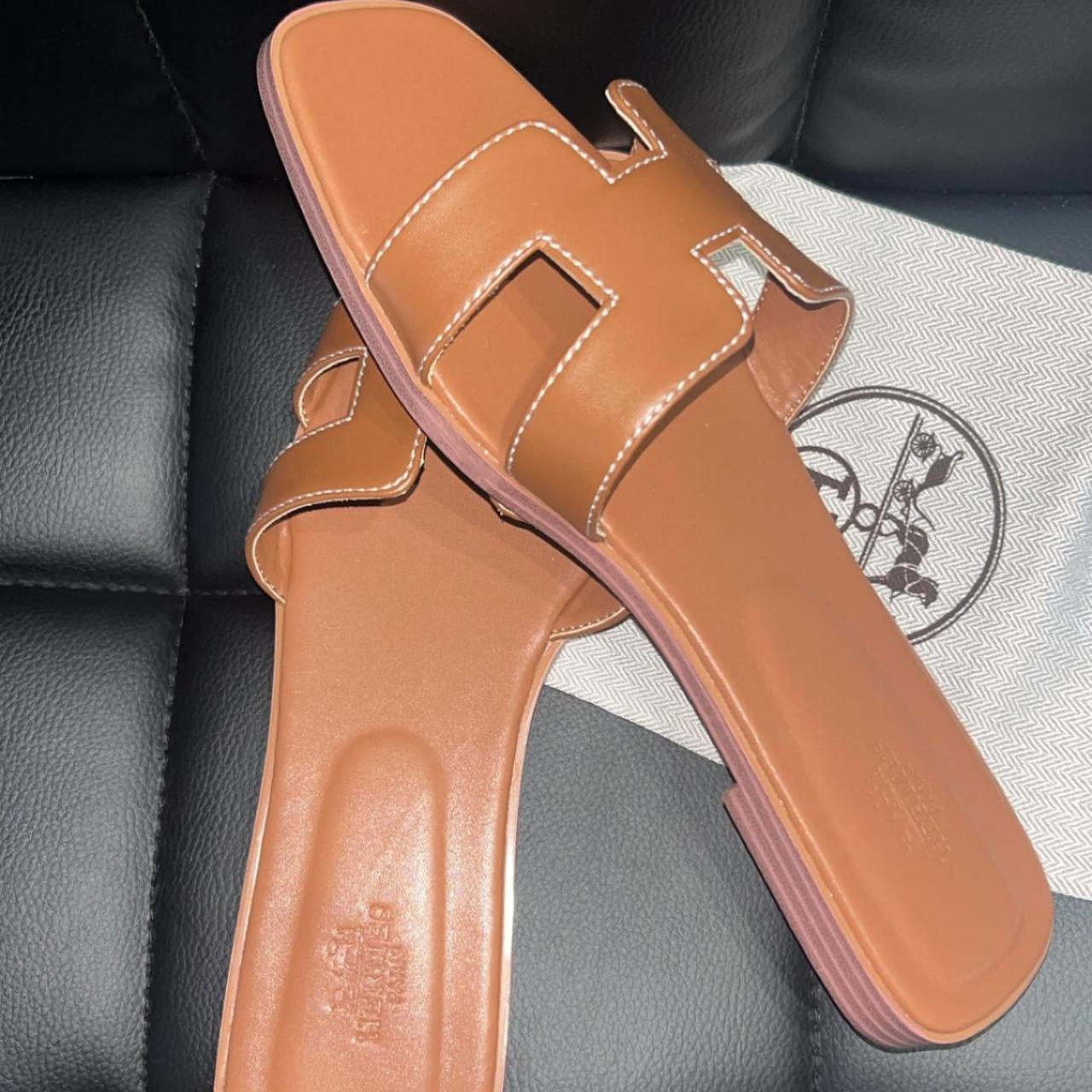 Women's Slides - Tan/Brown - US 9 – H slides Oran… - image 3