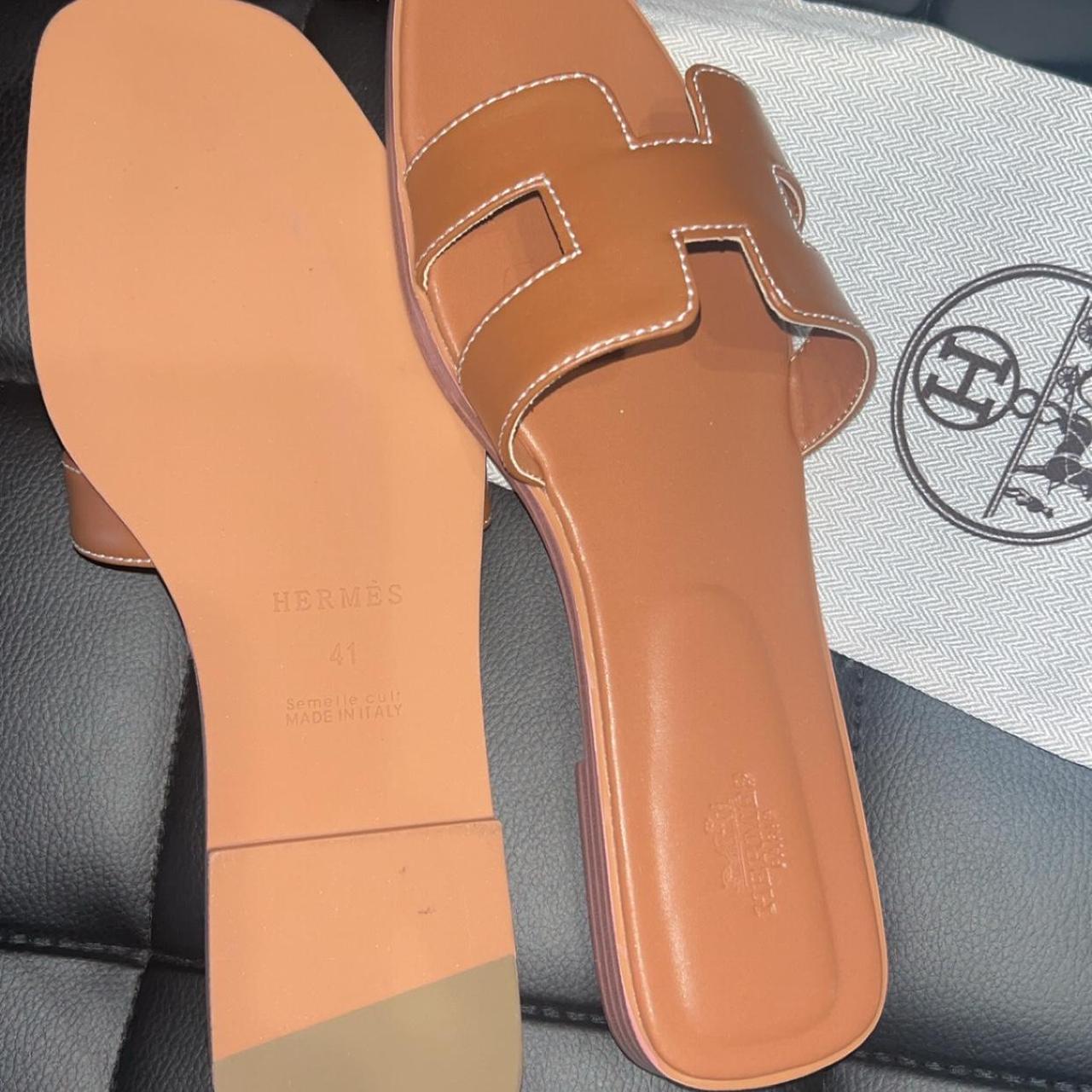 Women's Slides - Tan/Brown - US 9 – H slides Oran… - image 2