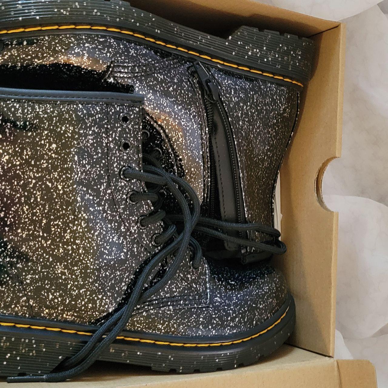 Dr. Martens black trainer boots. Yellow stitching. Depop