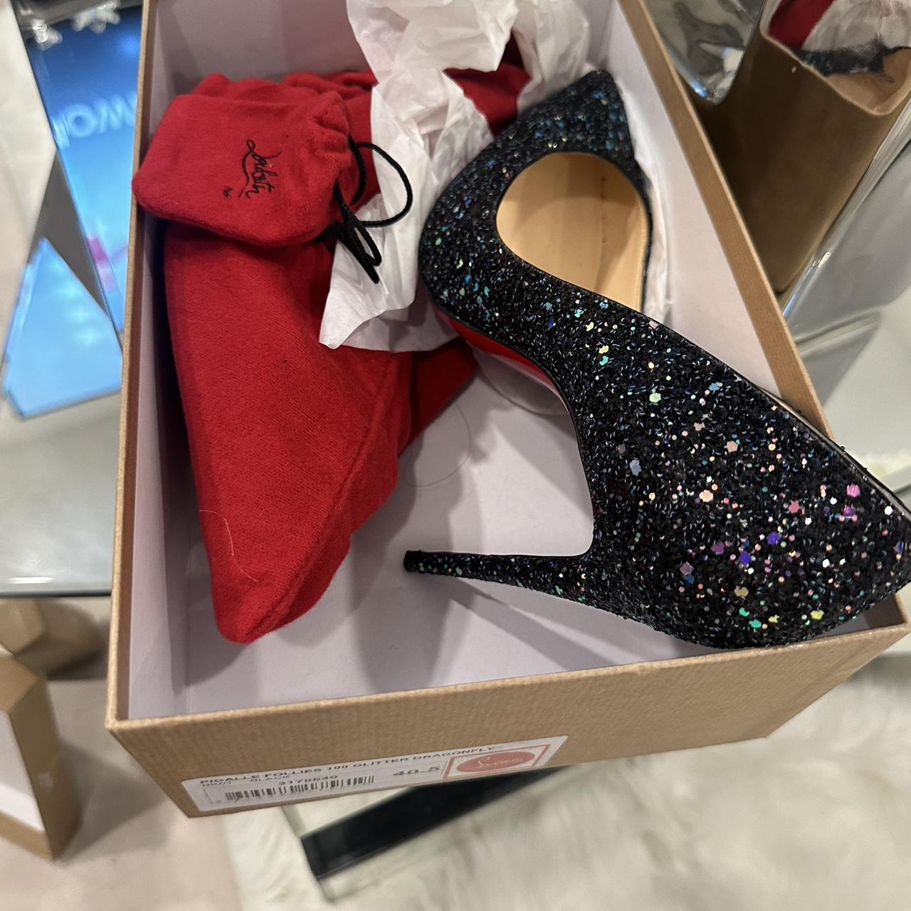 Louboutin pigalle follies glitter best sale