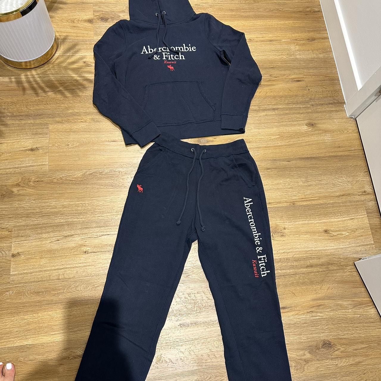 Abercrombie Fitch navy blue womens tracksuit . Depop