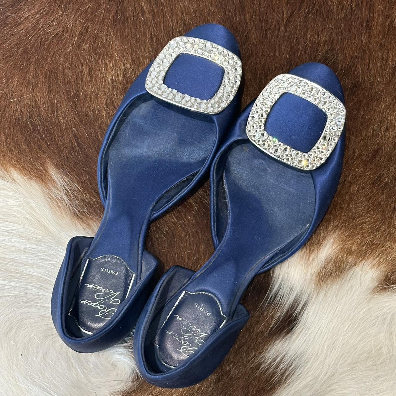 【関税込み】ROGER VIVIER Jewel strap ballet flats Efflorescence Ballerinas in glitter Silver Woman