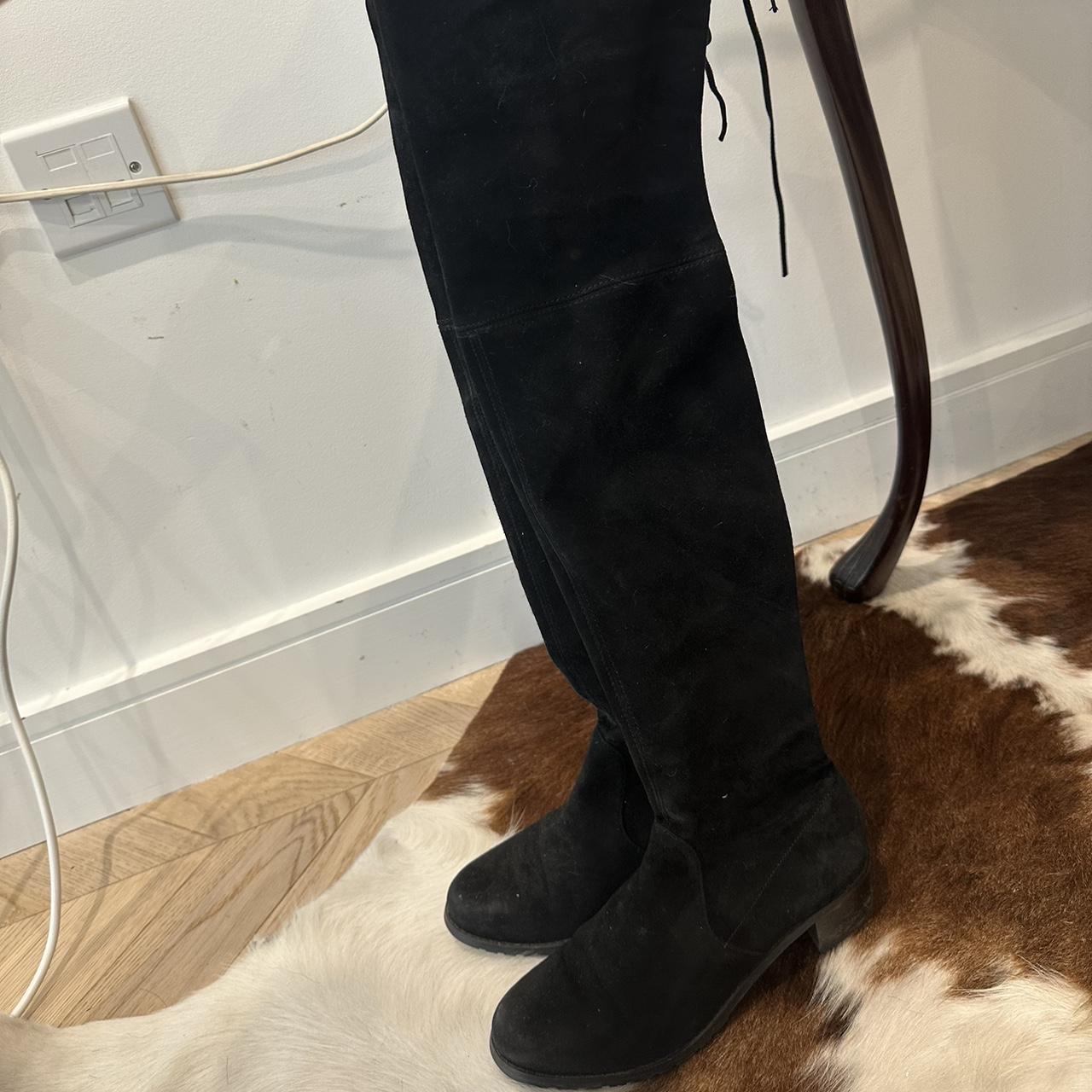 Stuart Weitzman midland Black suede over the knee. Depop