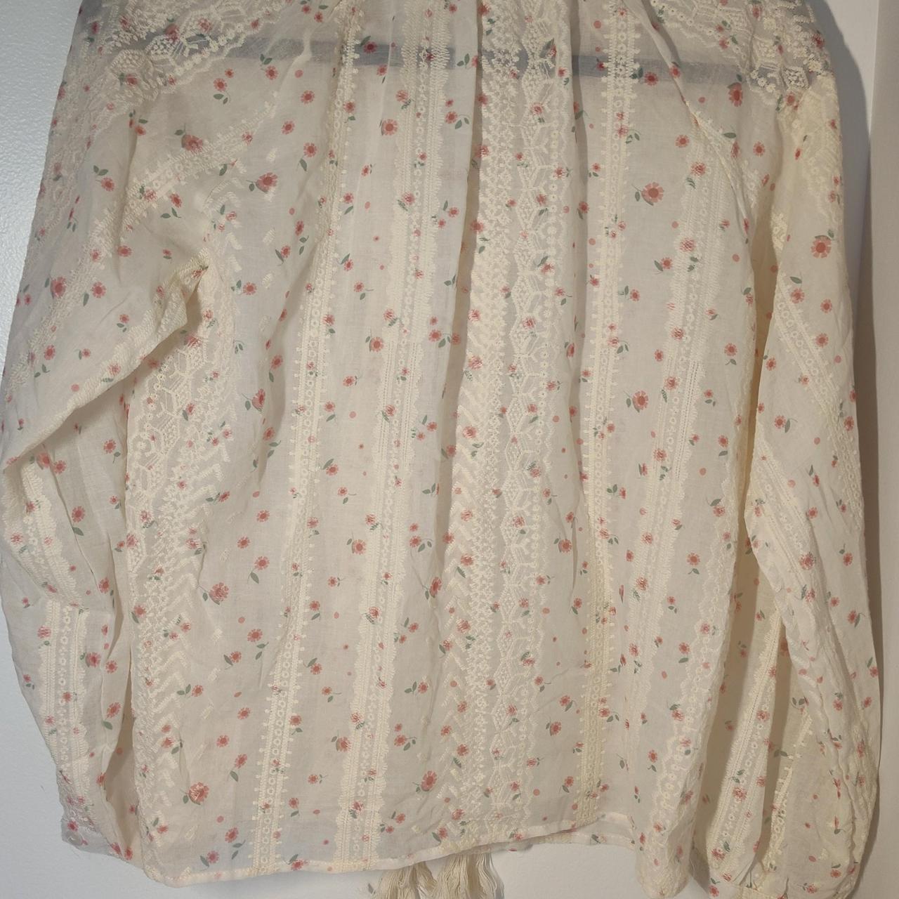 Source Unknown Women's Blouse - Cream/White - M –… - image 3