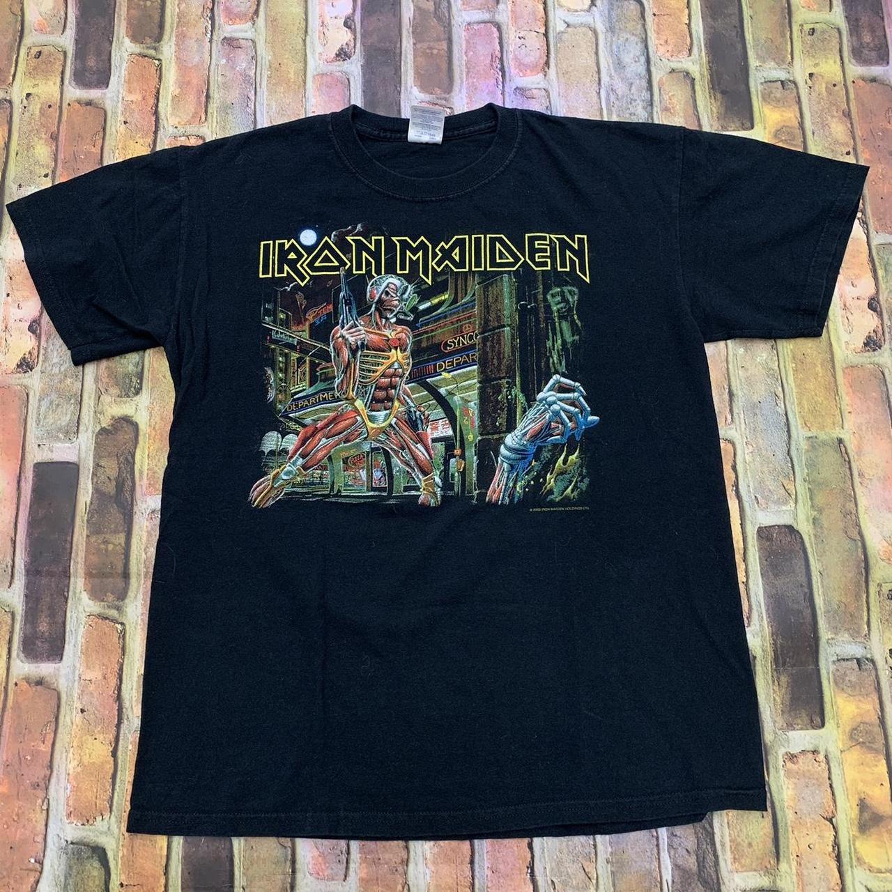 Iron Maiden Somewhere Back In Time band tee in... - Depop
