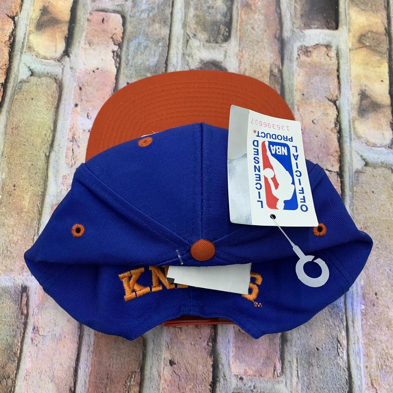 Vintage Competitor Logo 7 New York Knicks Snapback Blue W/ Black Bill Hat  Cap
