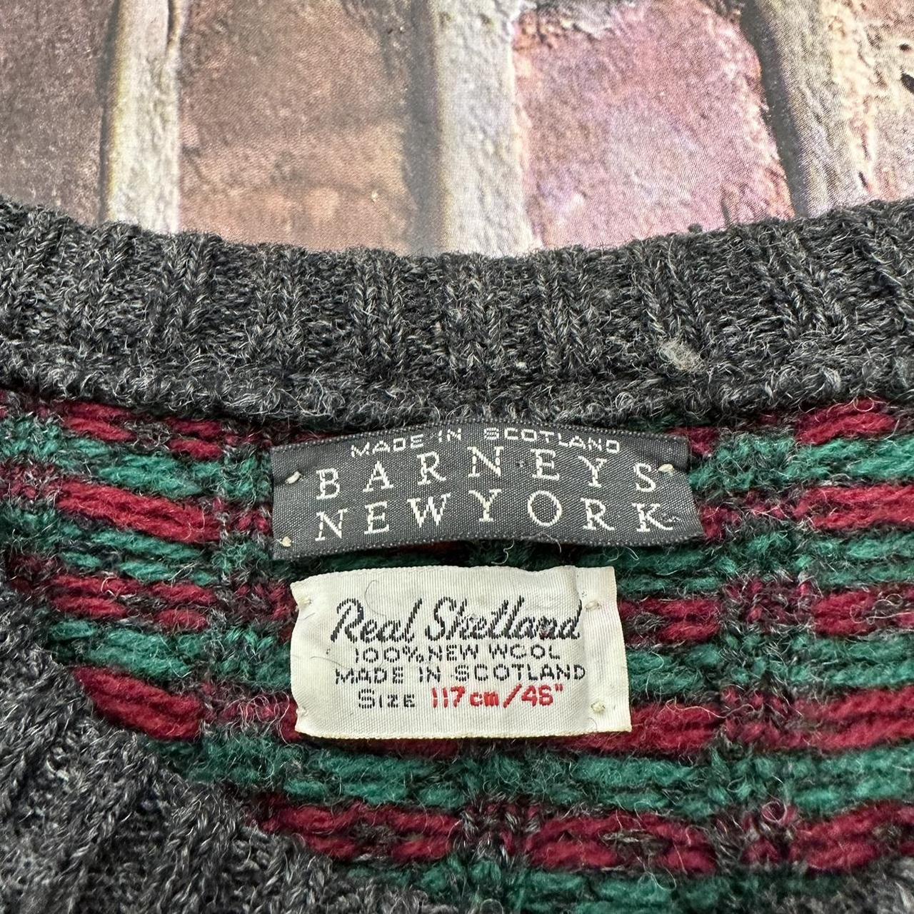 Barney's Men's Green and Red Jumper (4)