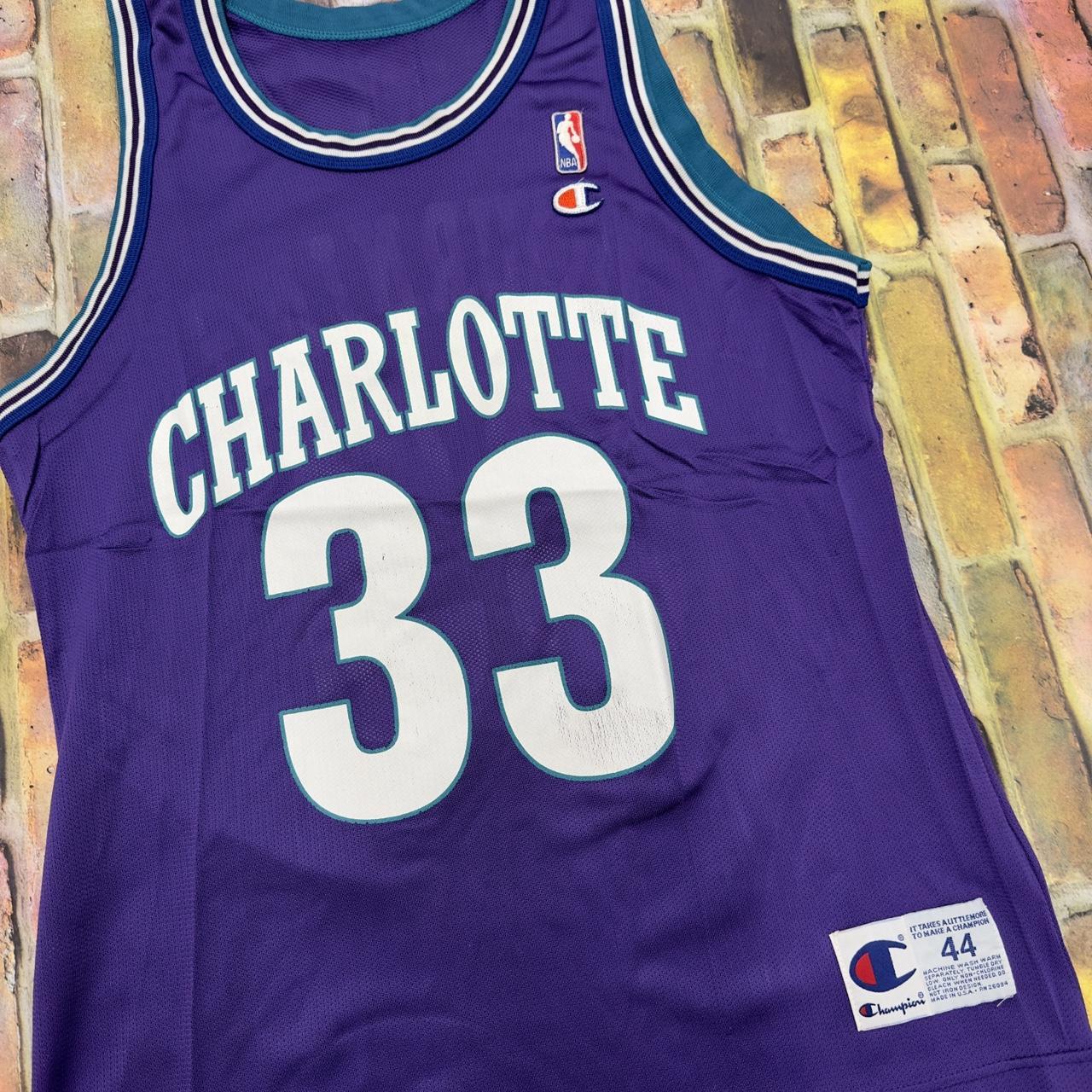 Alonzo Mourning Vintage 90's Charlotte Hornets Champion Made in