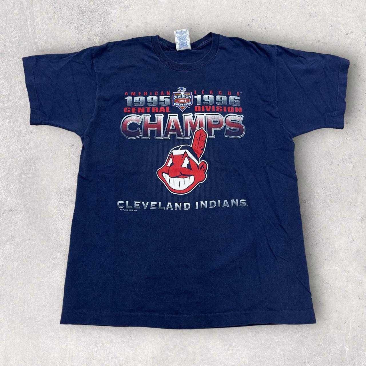 vintage 90s Cleveland Indians 1995 World Series - Depop