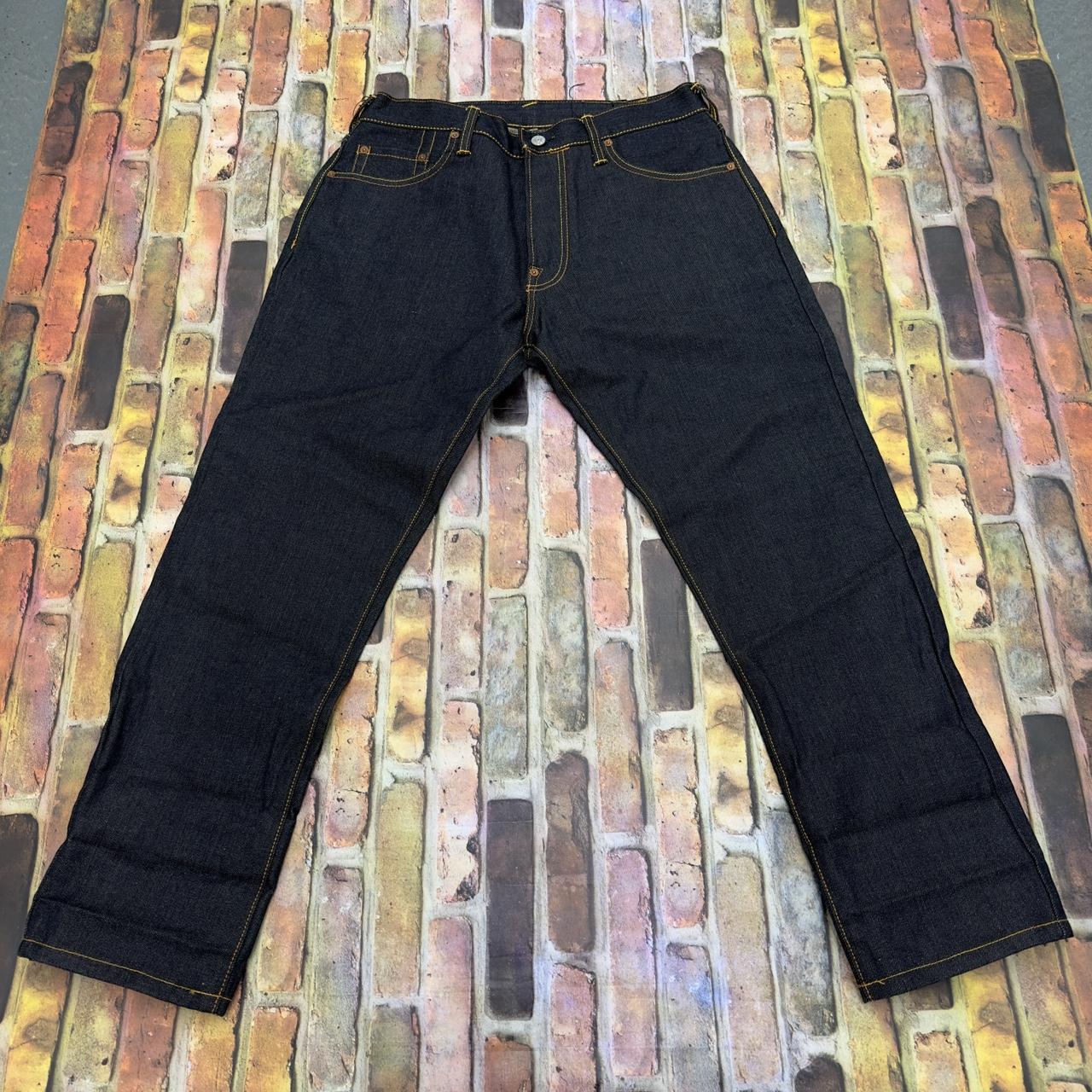 Evisu Men's Black Jeans | Depop