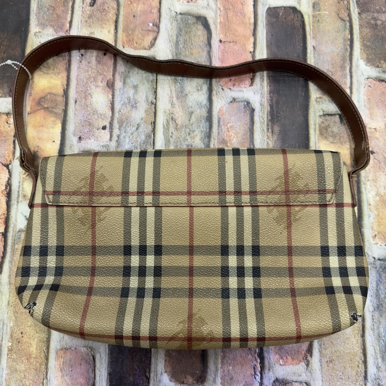 vintage burberry check shoulder bag! bought used, - Depop