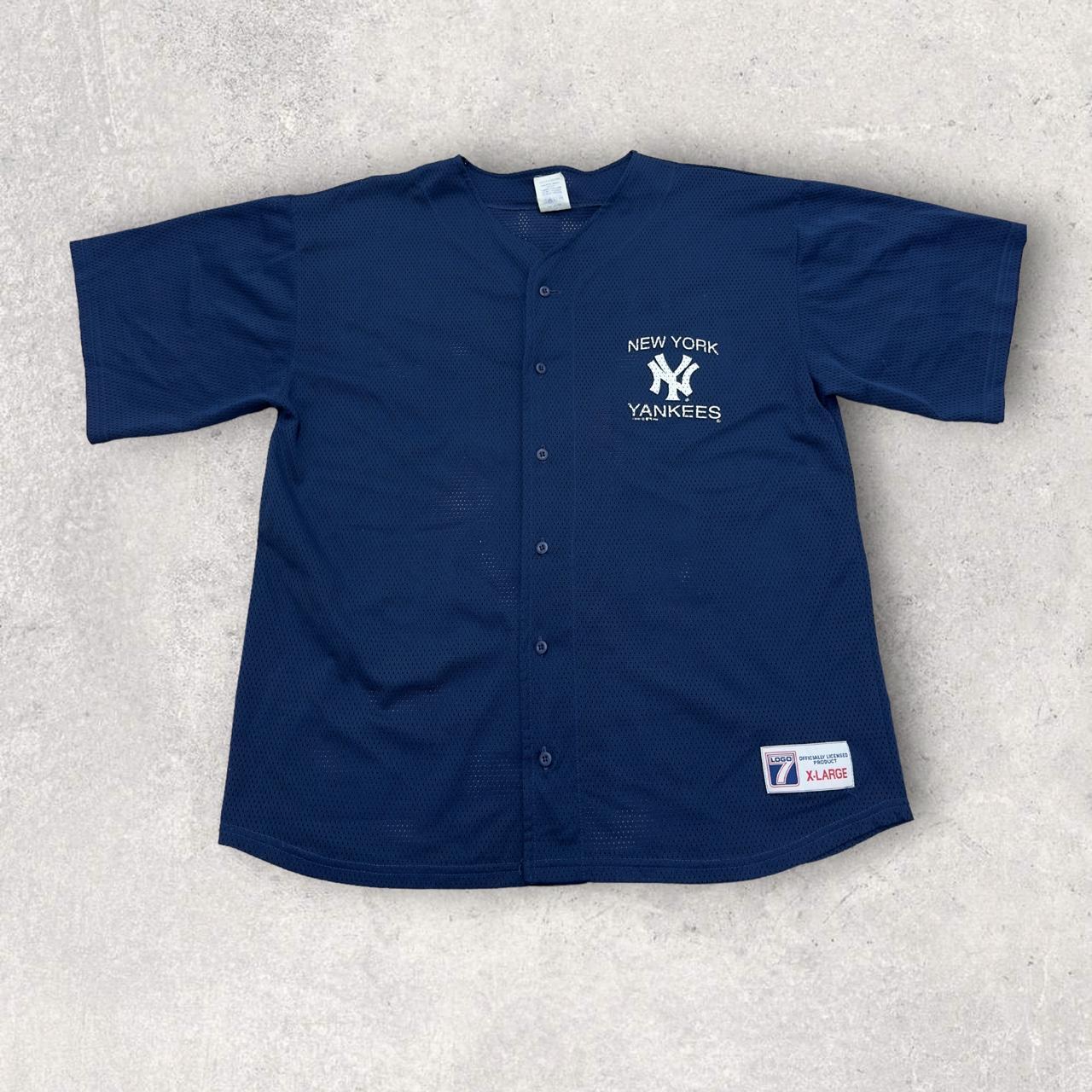 Vintage Logo 7 New York Yankees Shirt Jersey (New - Depop