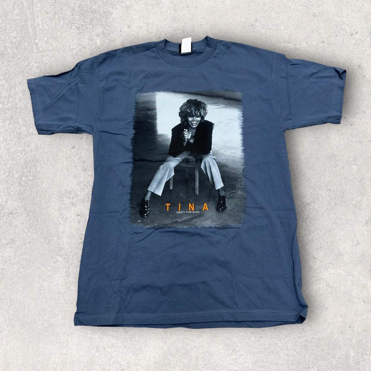 Vintage Tina Turner band tee in blue. From 2000....