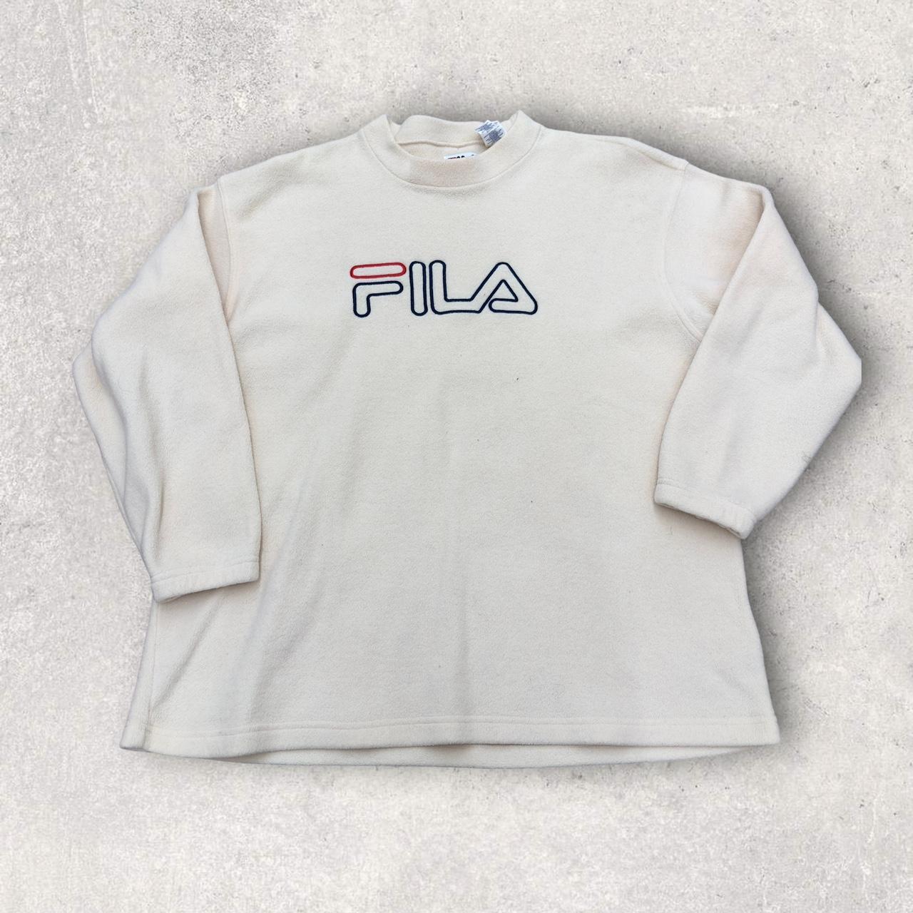 Cream best sale fila sweatshirt