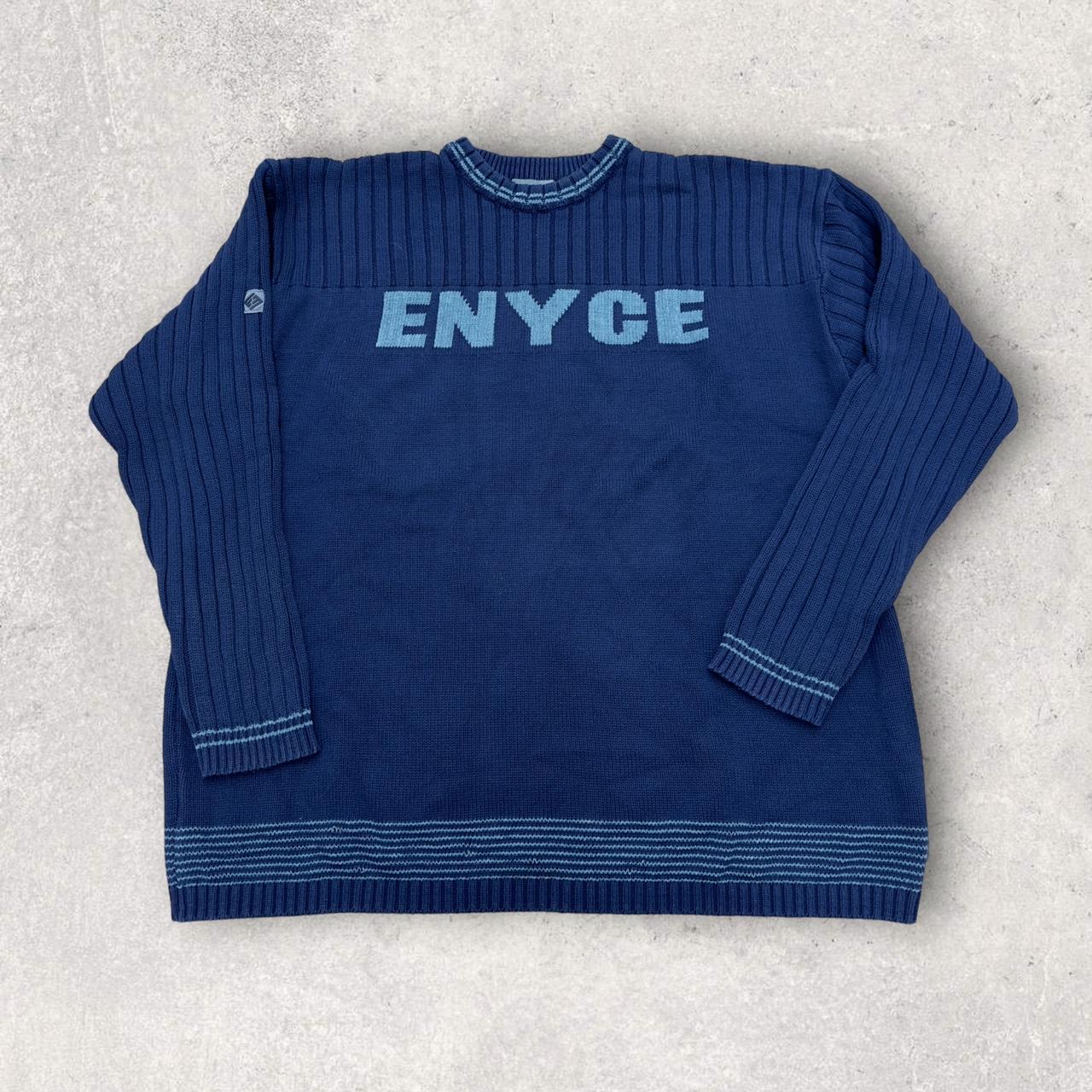 Vintage Enyce sweater in navy. Y2K early 2000s. Mens... - Depop