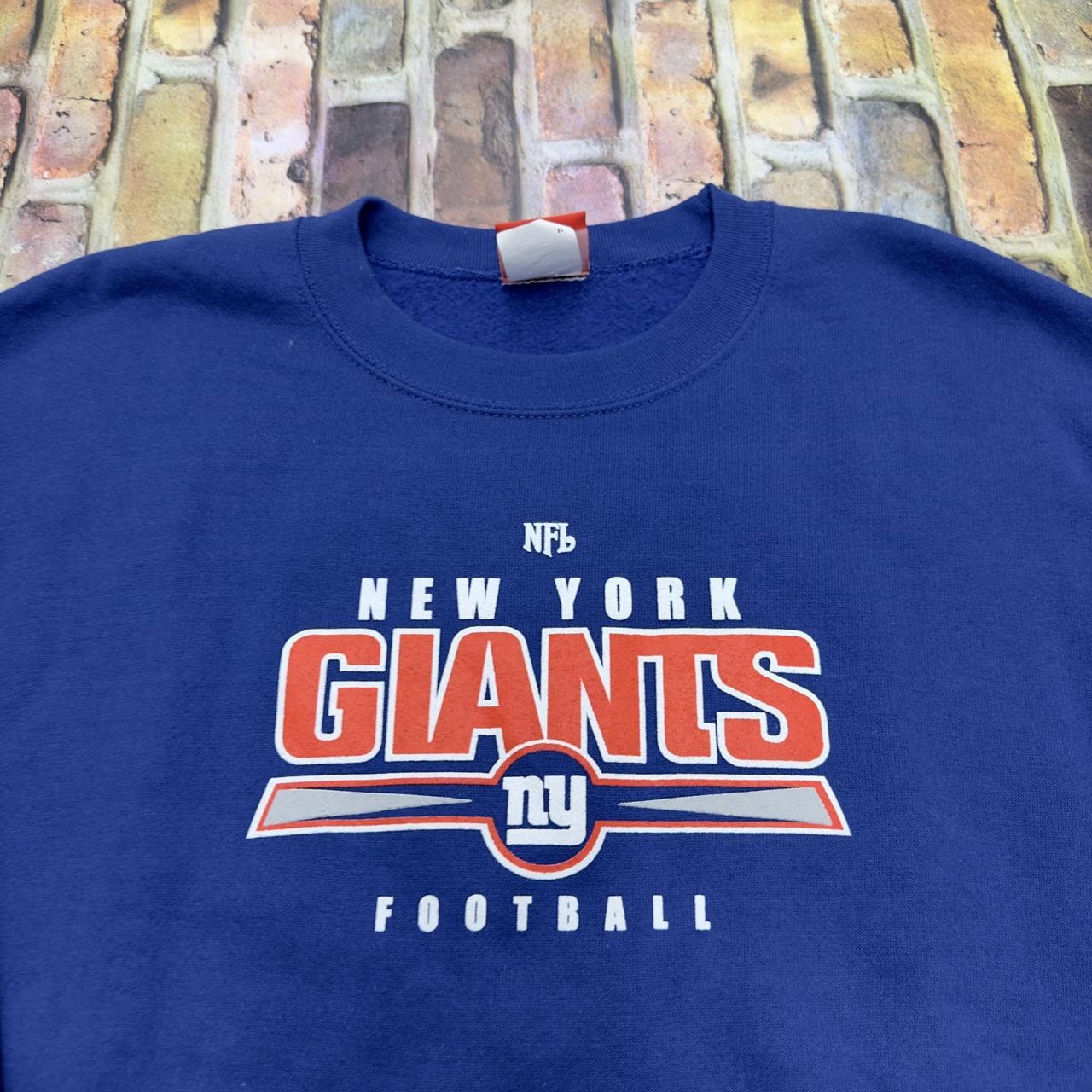 New York Giants long sleeve shirt in blue. Y2K early - Depop