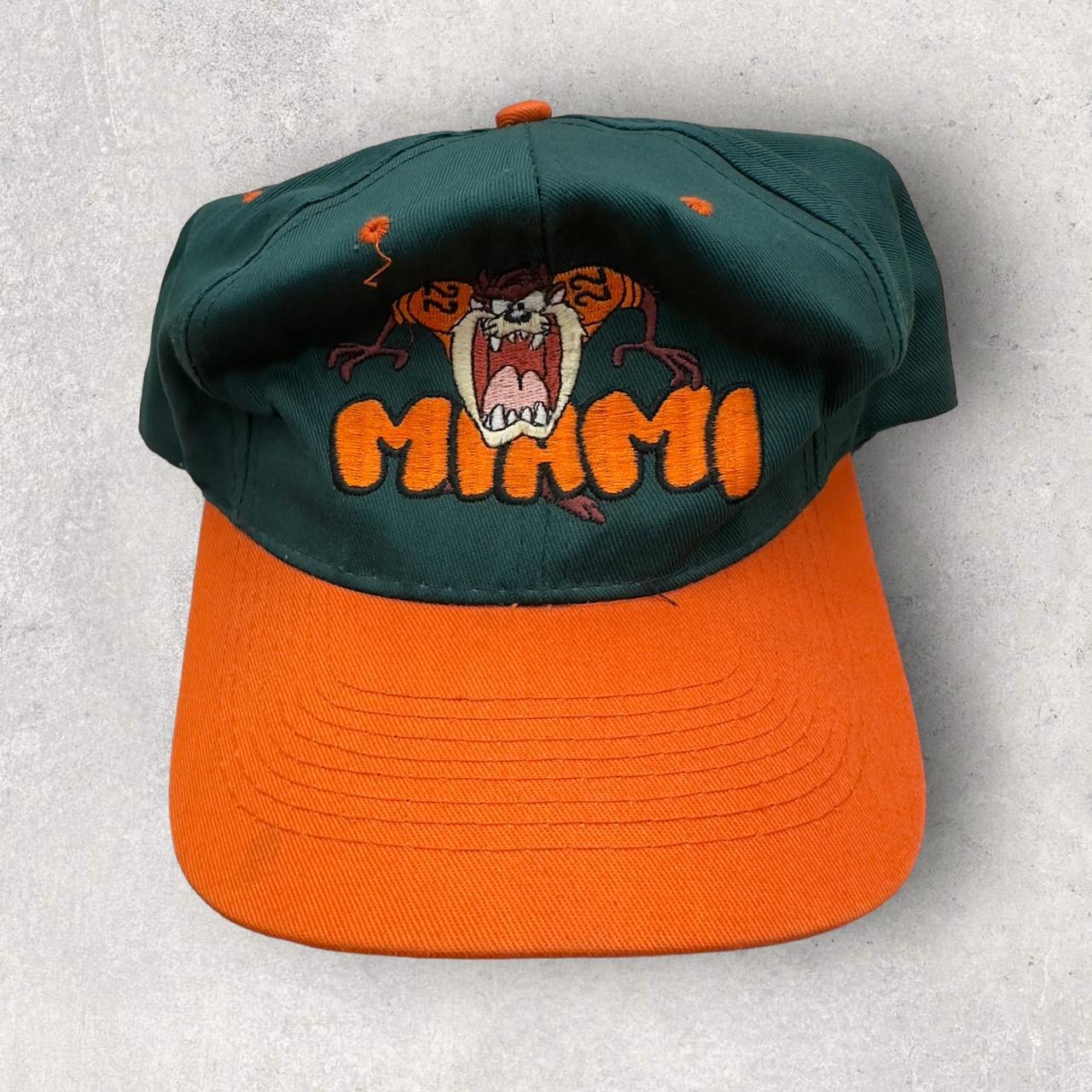 Vintage 90s Miami Dolphins Teal and Orange Taz Snapback Hat