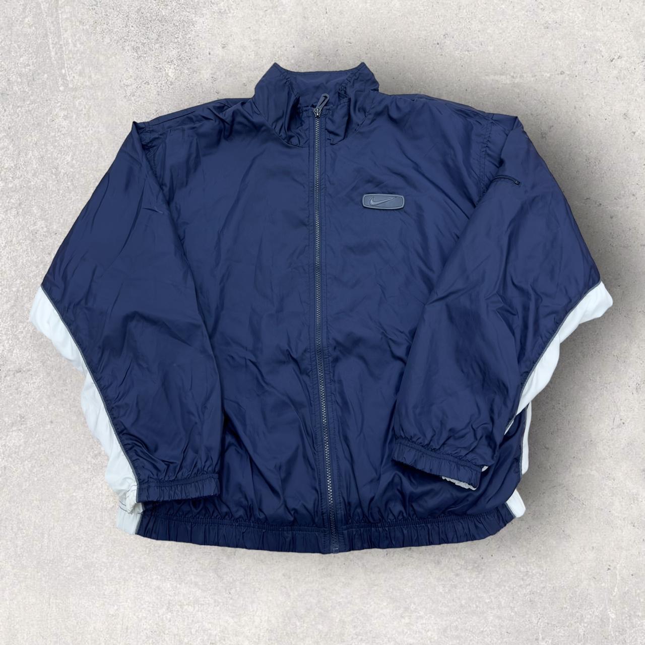 Nike Men's Navy and White Jacket | Depop