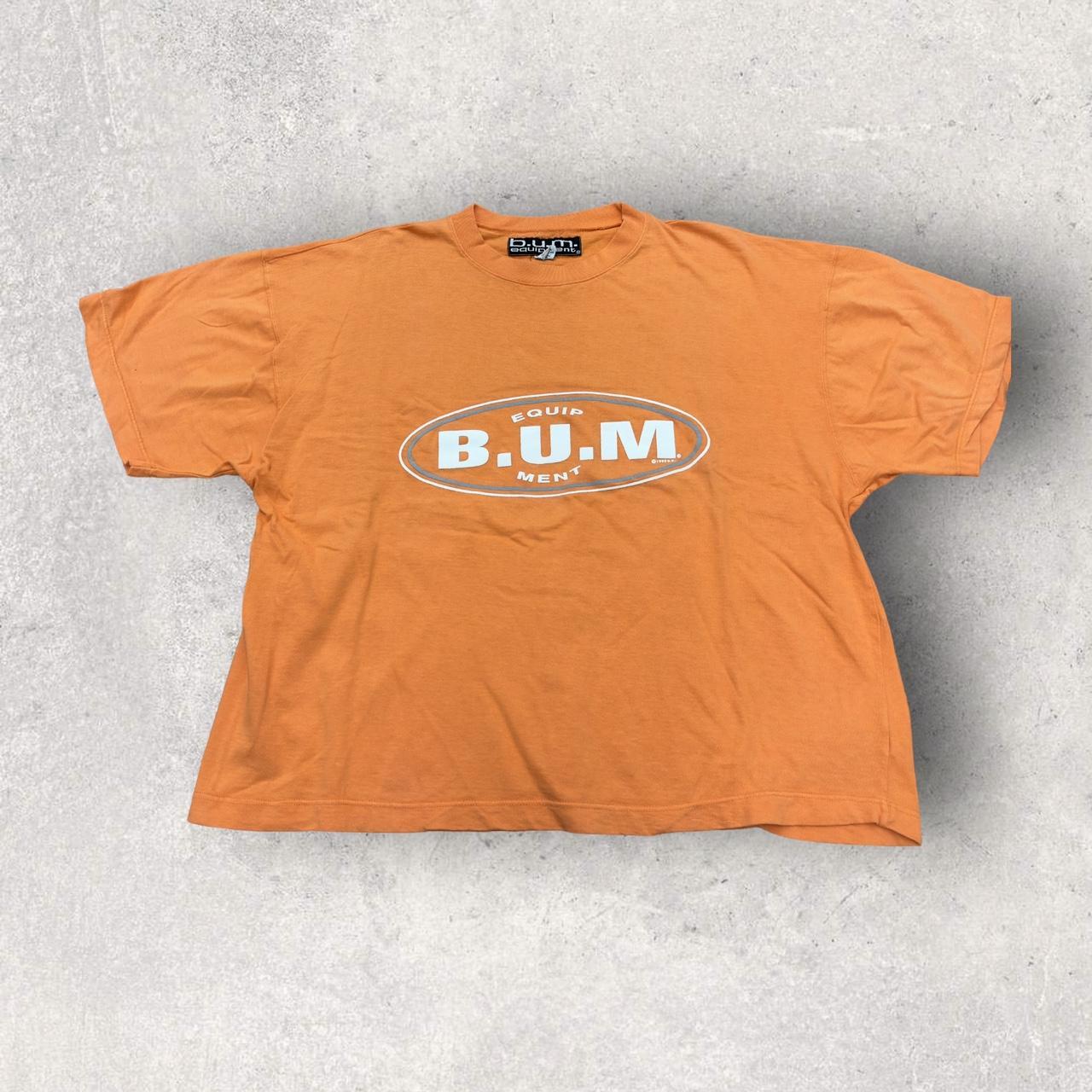 B.U.M. Equipment Men's Orange Tshirt Depop