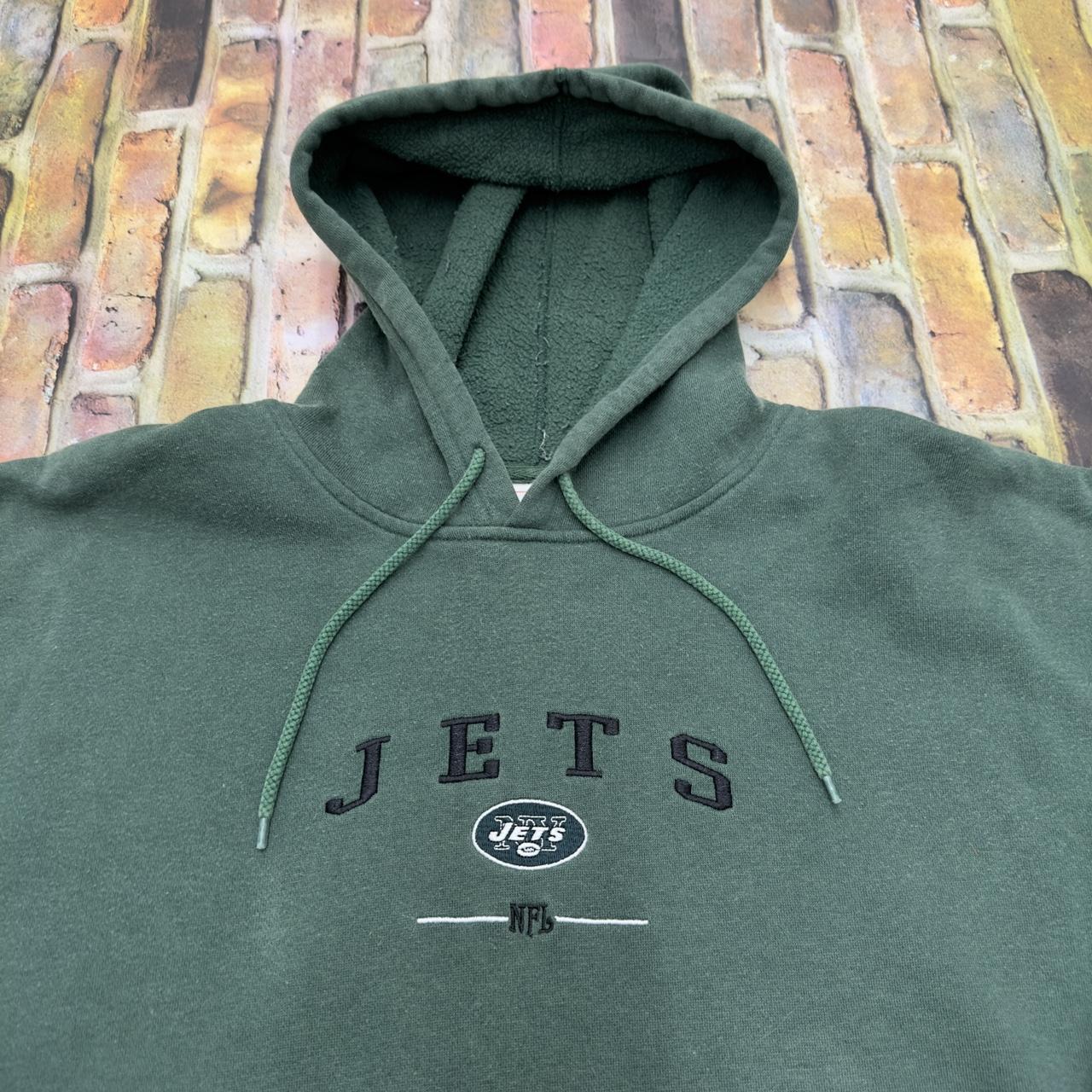 Vintage New York Jets hoodie in green. From 2003. - Depop