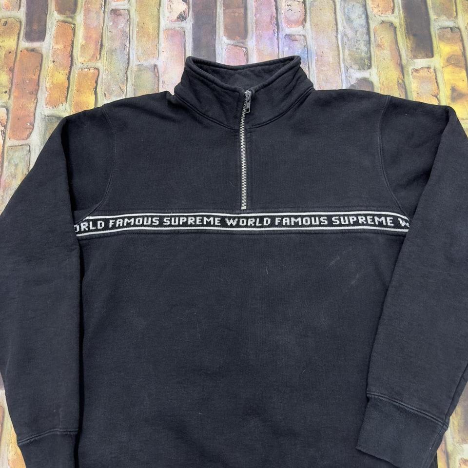 Supreme World Famous Quarter Zip sweatshirt in... - Depop