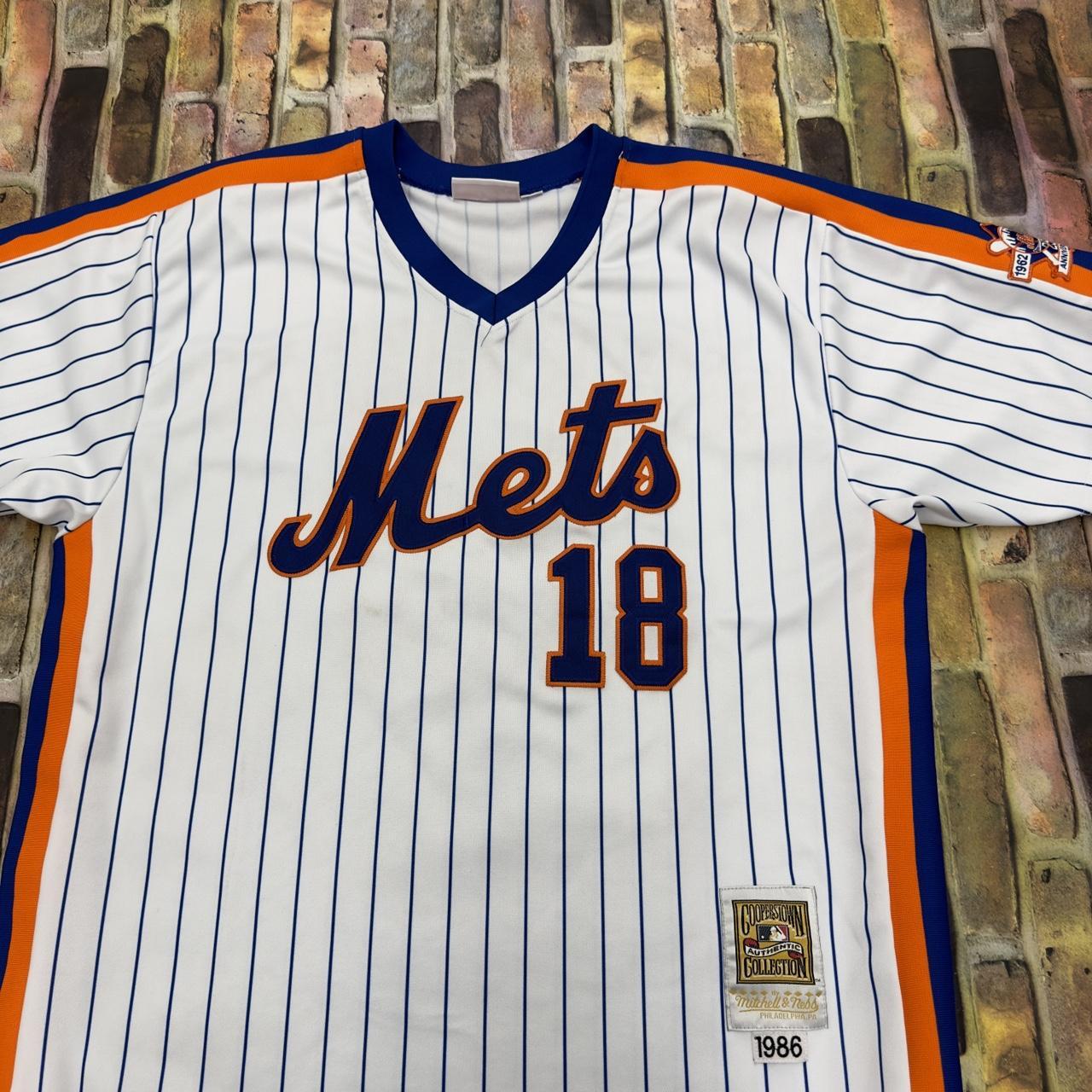 Mitchell & Ness NY Mets #18 Strawberry Cooperstown - Depop