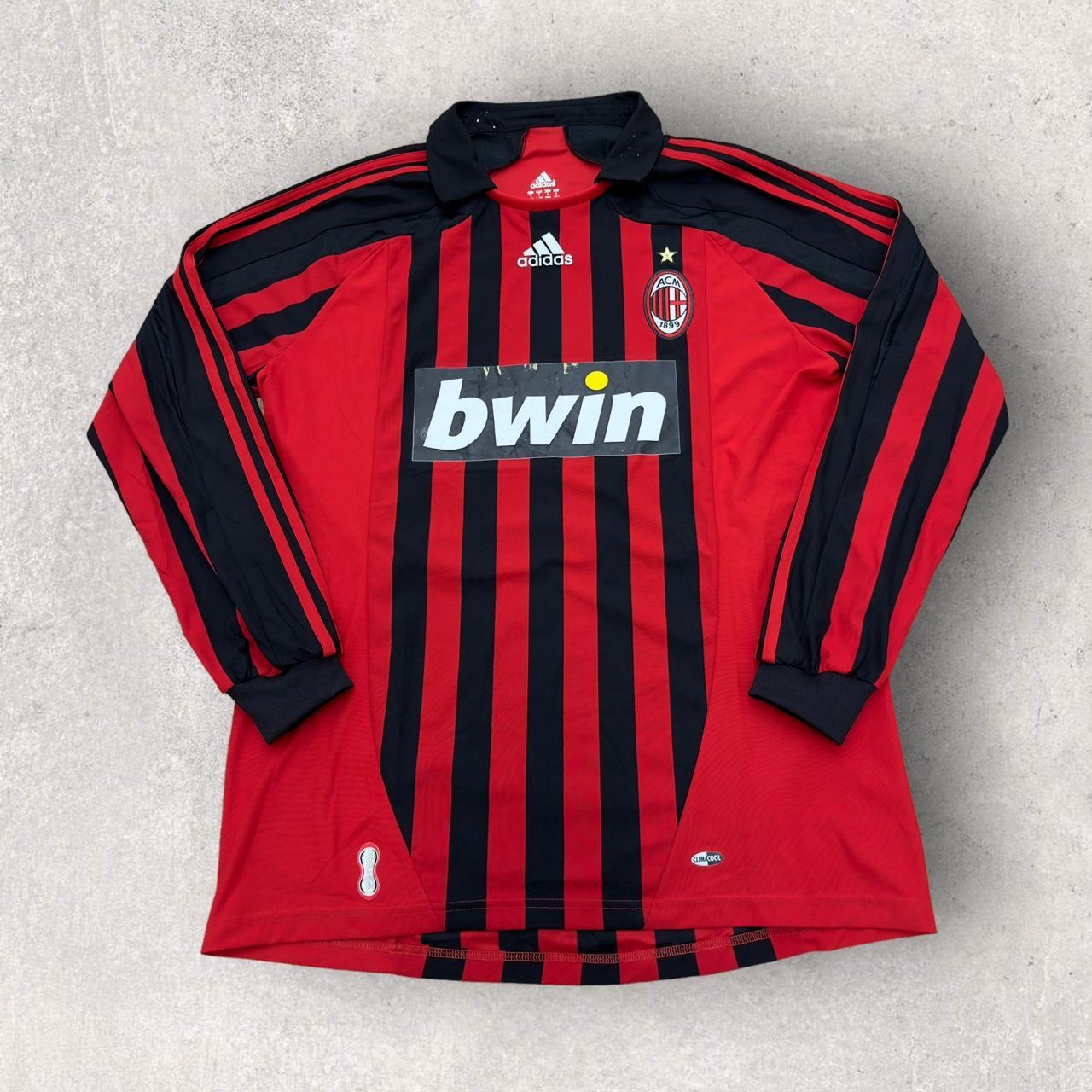 Mens Adidas 14-15 Red AC Milan Soccer Jersey Size Small - Depop