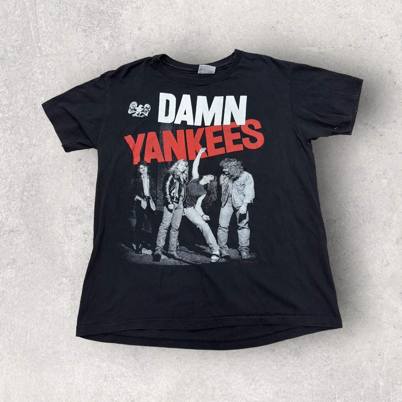 Vintage 90's Damn Yankees 3/4 Sleeve Shirt Could - Depop