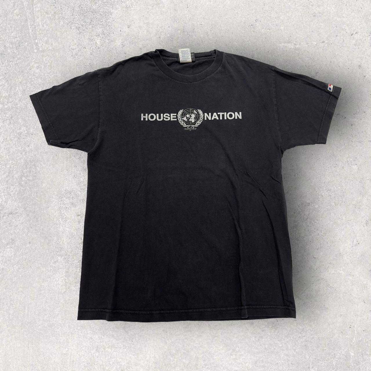 Vintage ESDJCO House Nation tee in black. Y2K early...