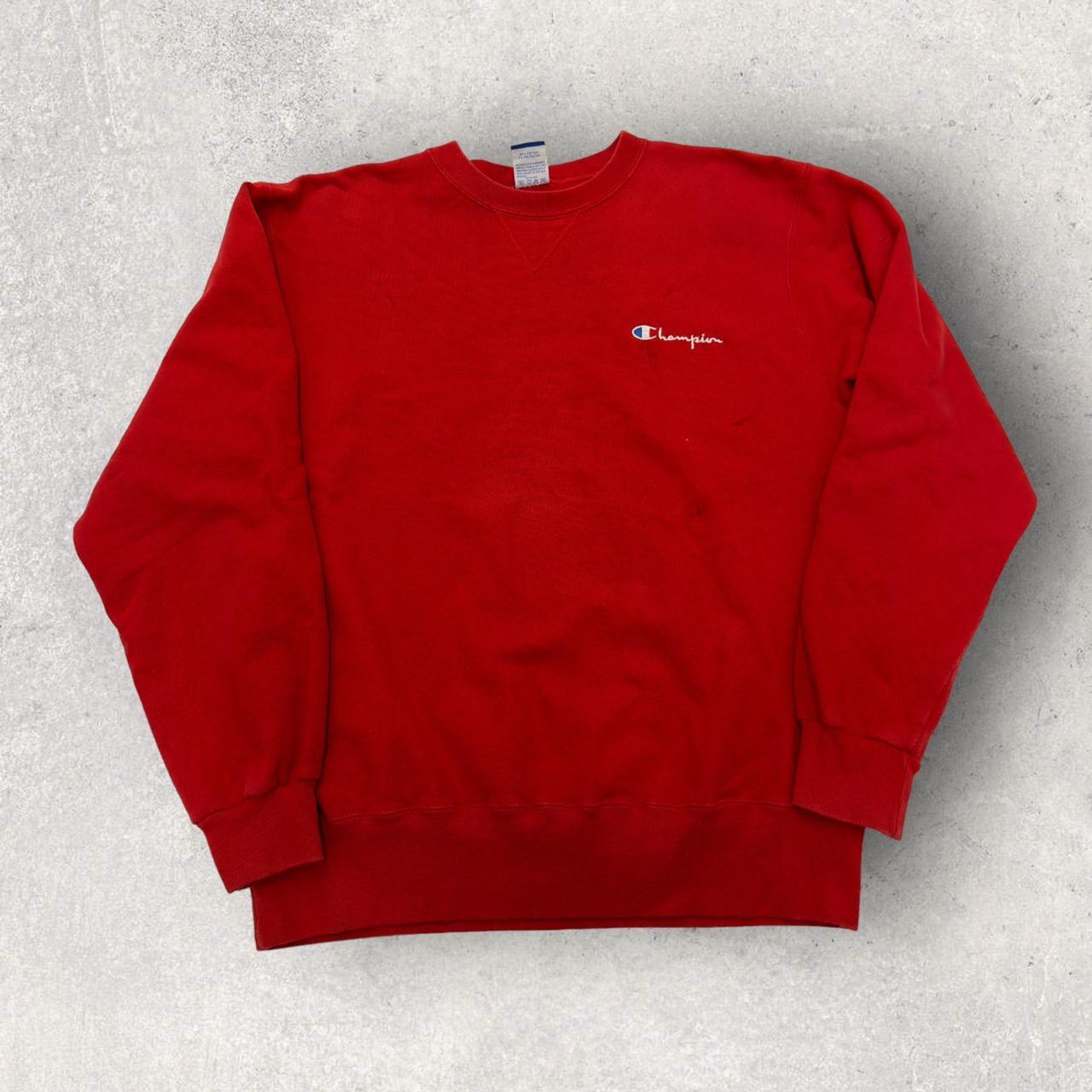 Champion sweater red clearance 80