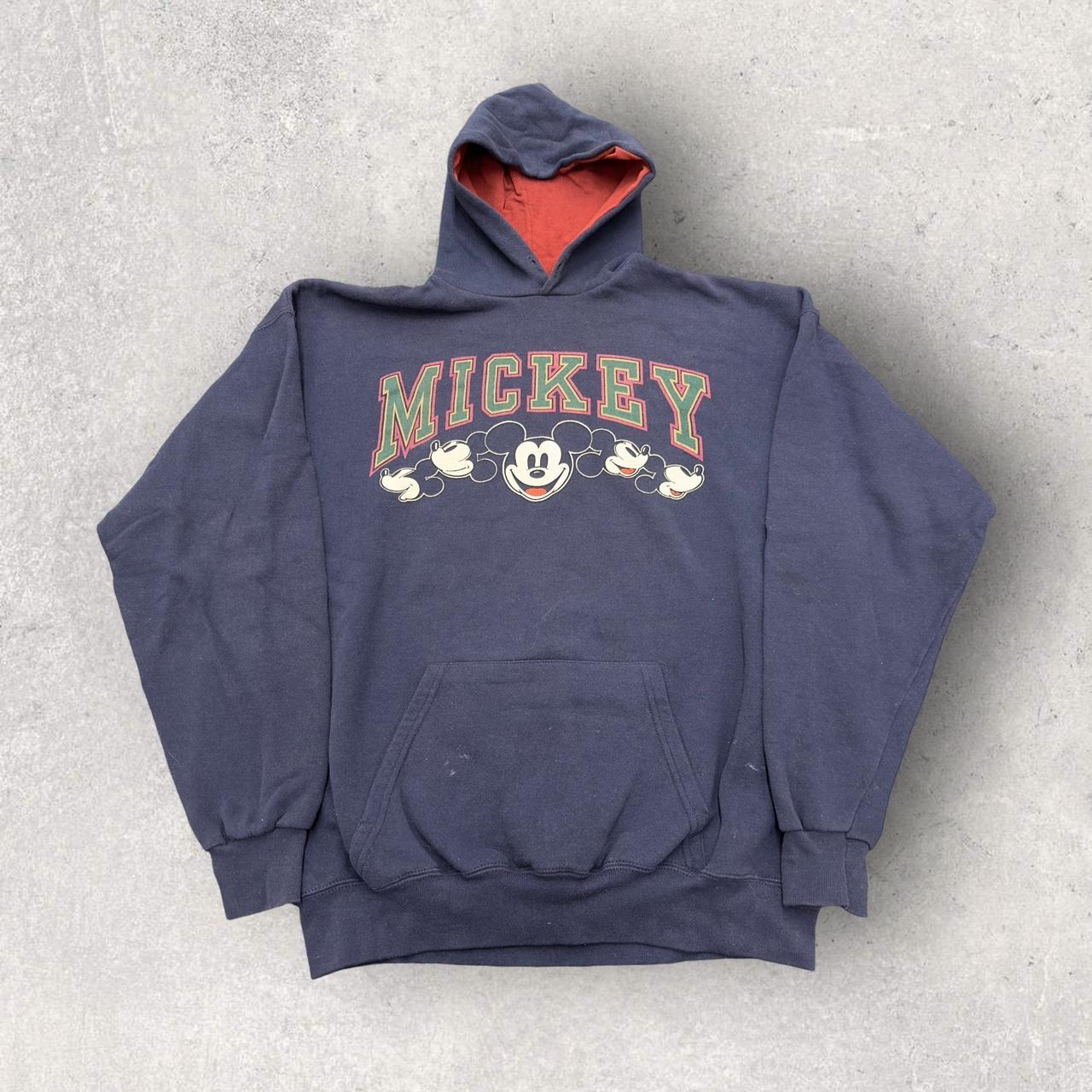 Vintage Disney Mickey Mouse hoodie in navy. From the