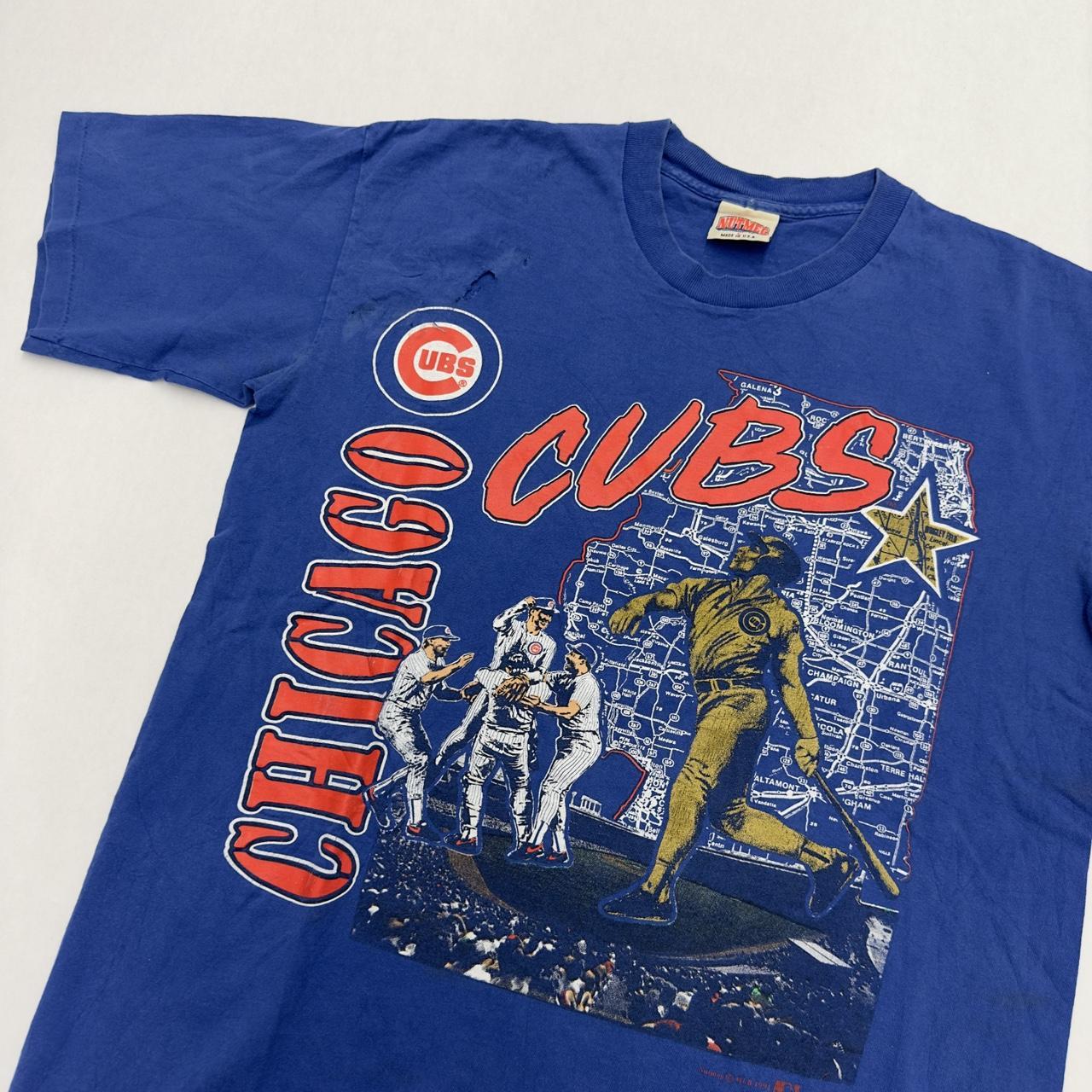 Vintage late 90s “Chicago Cubs” nutmeg t-shirt • - Depop