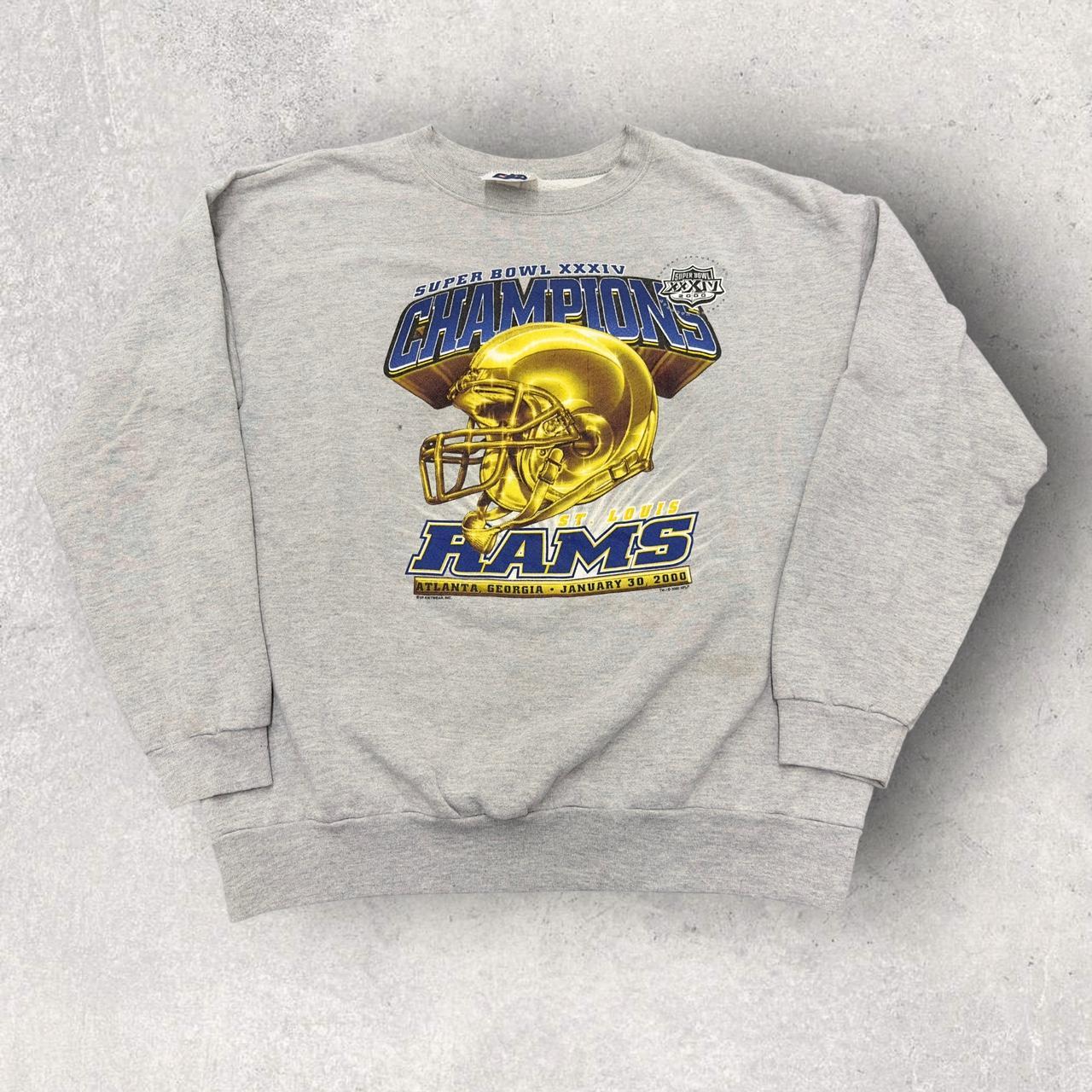 Vintage Logo St. Louis Rams Super Bowl XXXIV Champions Graphic Shirt Large