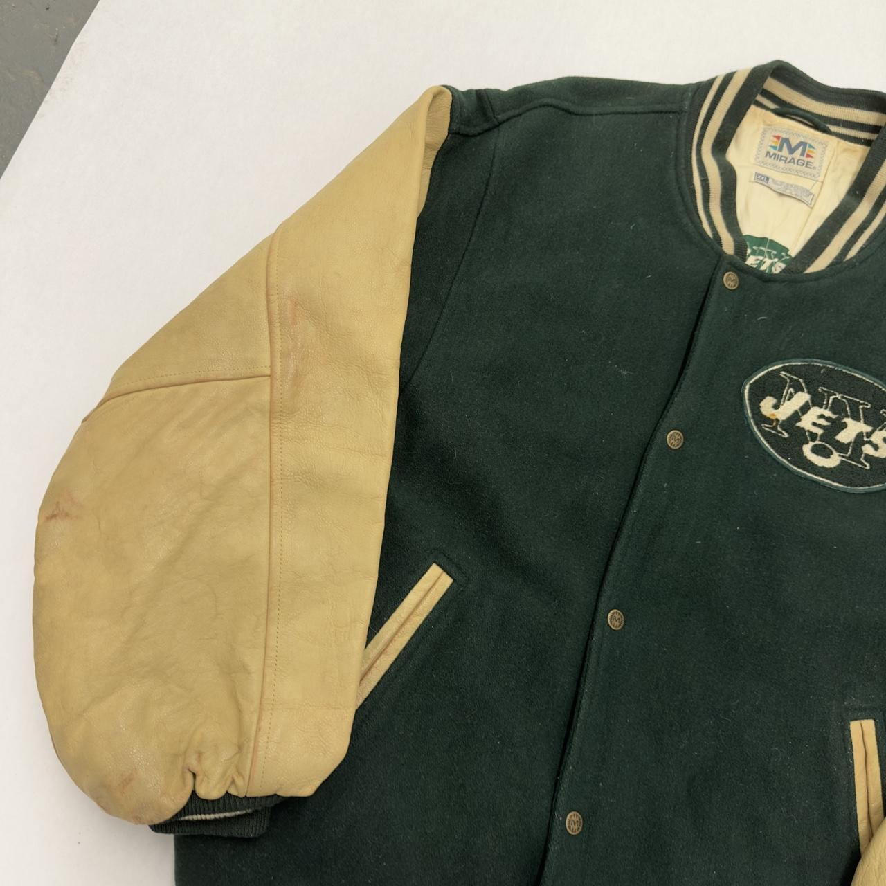 VTG MIRAGE NEW YORK JETS VARSITY LETTERMAN JACKET FOOTBALL 1968 THROWBACK  LARGE