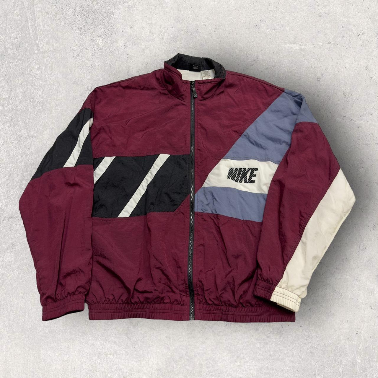 Burgundy nike windbreaker best sale