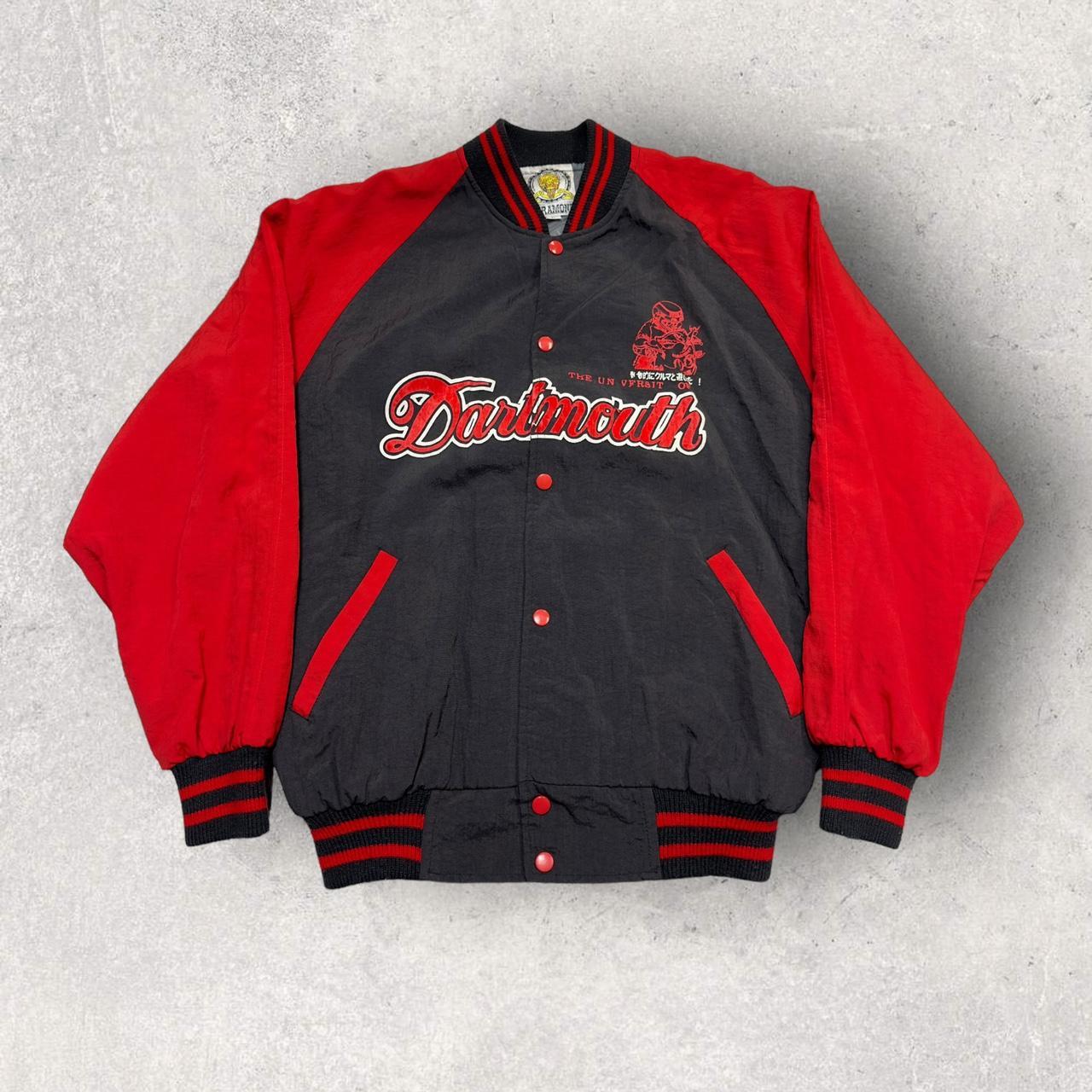 Vintage Dartmouth jacket in black and red. From the... - Depop