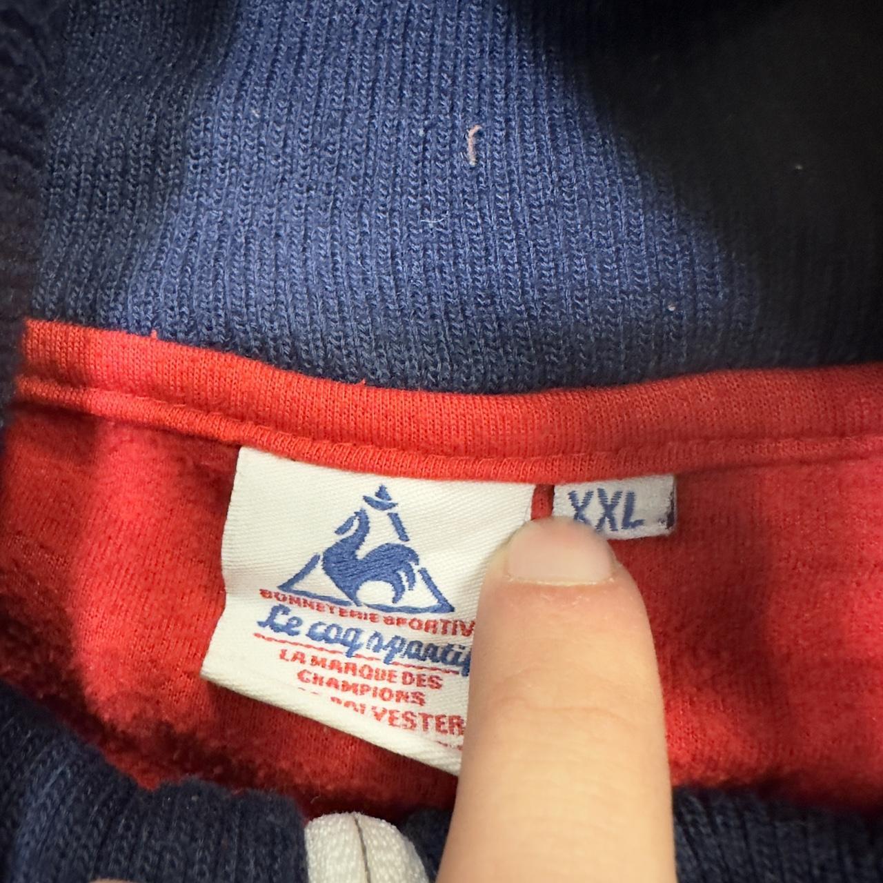 Vintage Le Coq Sportif England track jacket in red. Depop