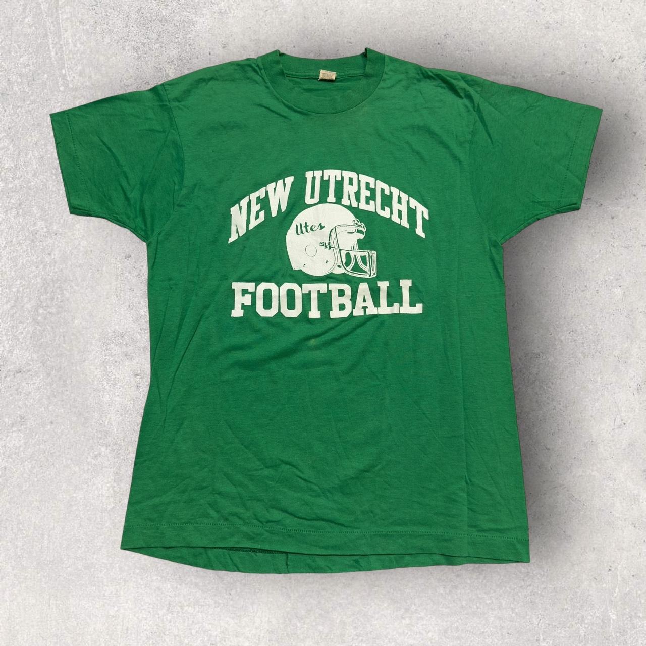 Vintage New Utrecht Utes Football tee in green. From... - Depop