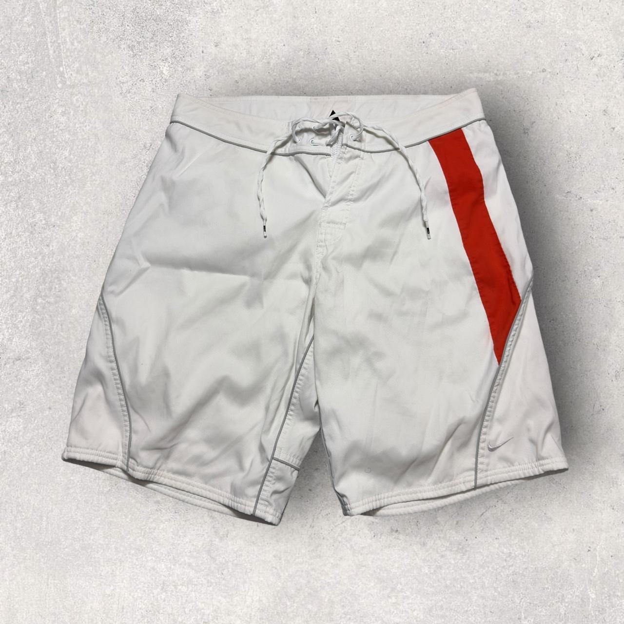 Vintage Nike swim shorts in white. From the 2000s