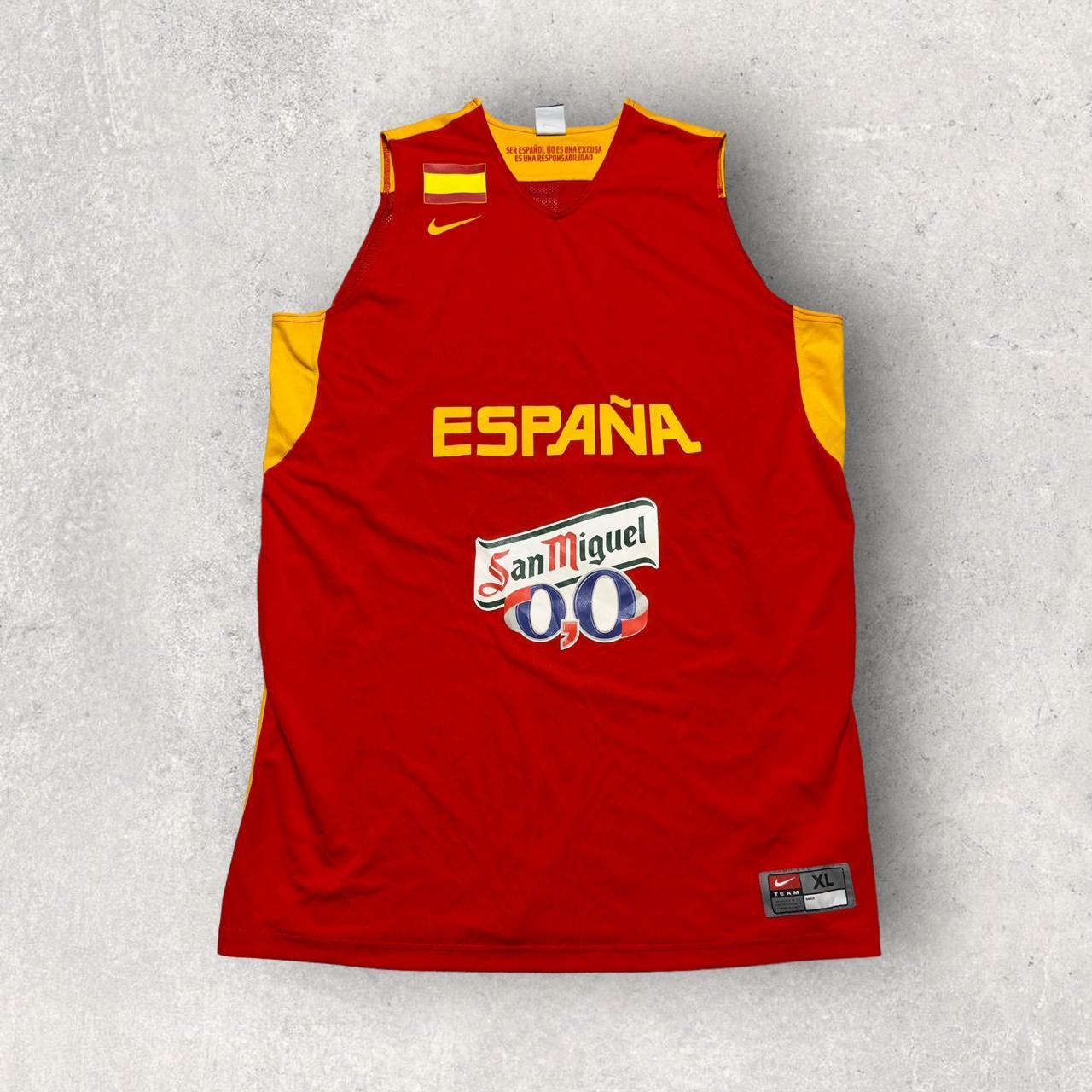 Nike Espana Spain basketball jersey in red. From