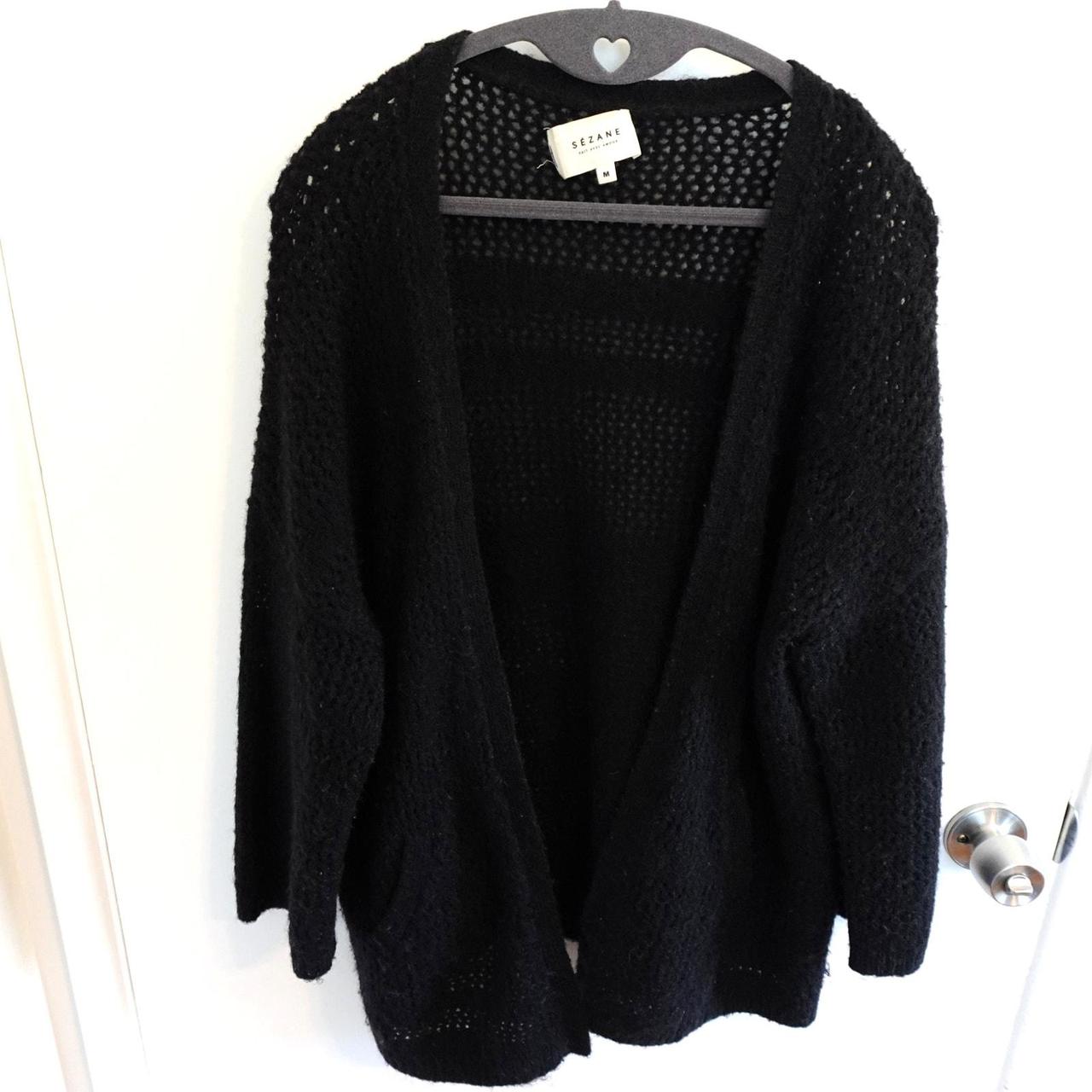 Sézane Women's Cardigan Black M – Sezane Kid Mohair Merino