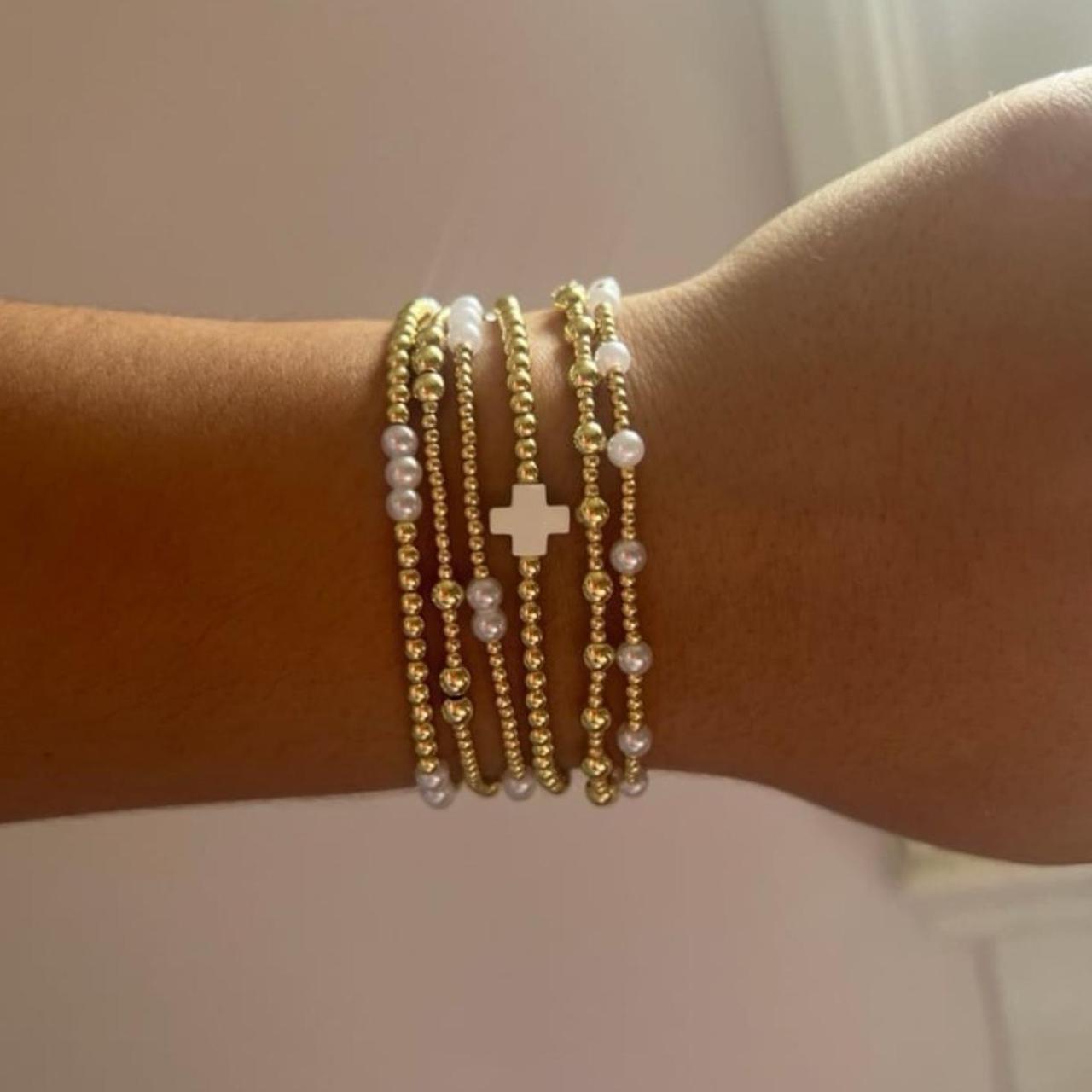 E newton Bracelets 18k gold filled beads E newton... - Depop