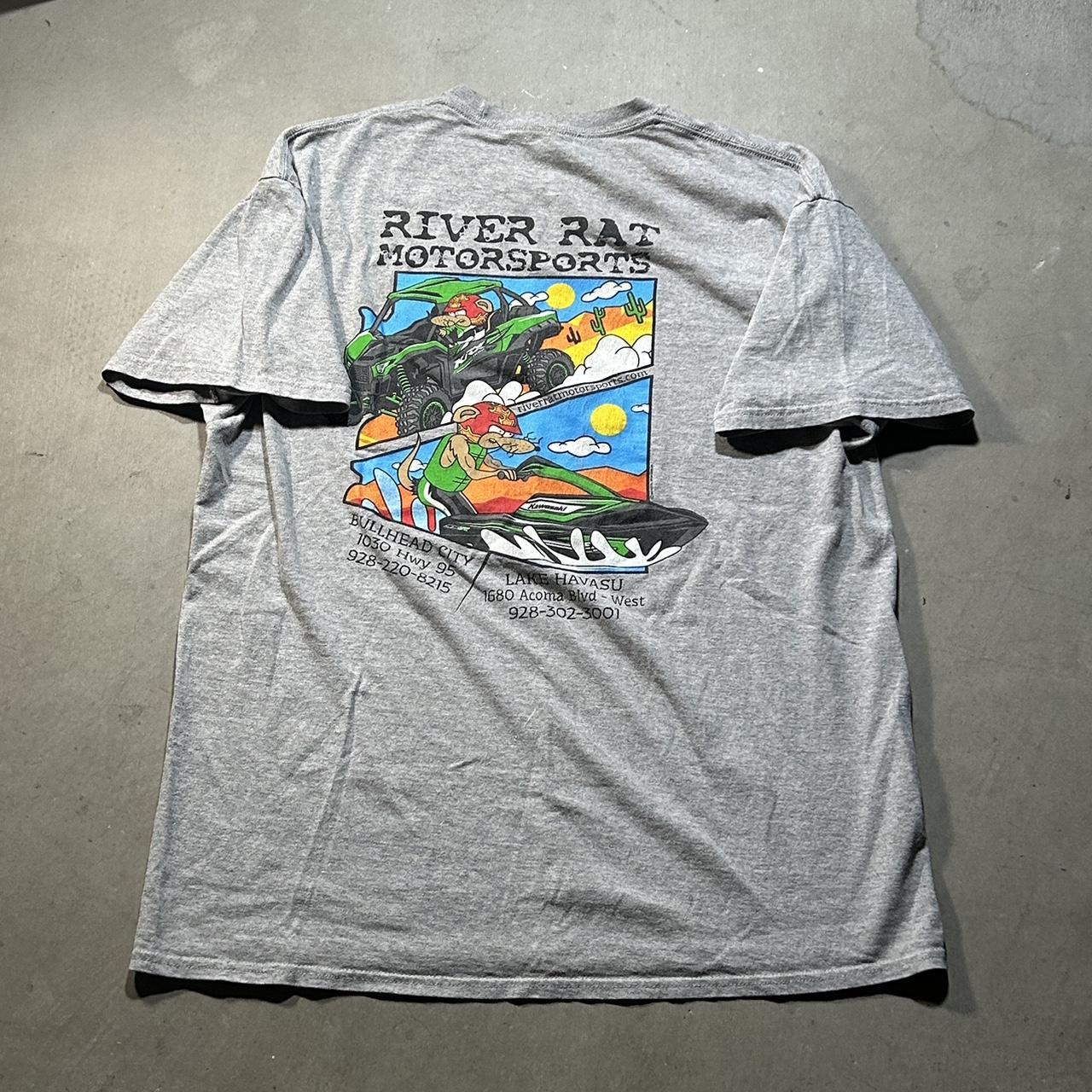 2000s Y2K river rat motorsports tee No tag fits like... | Depop