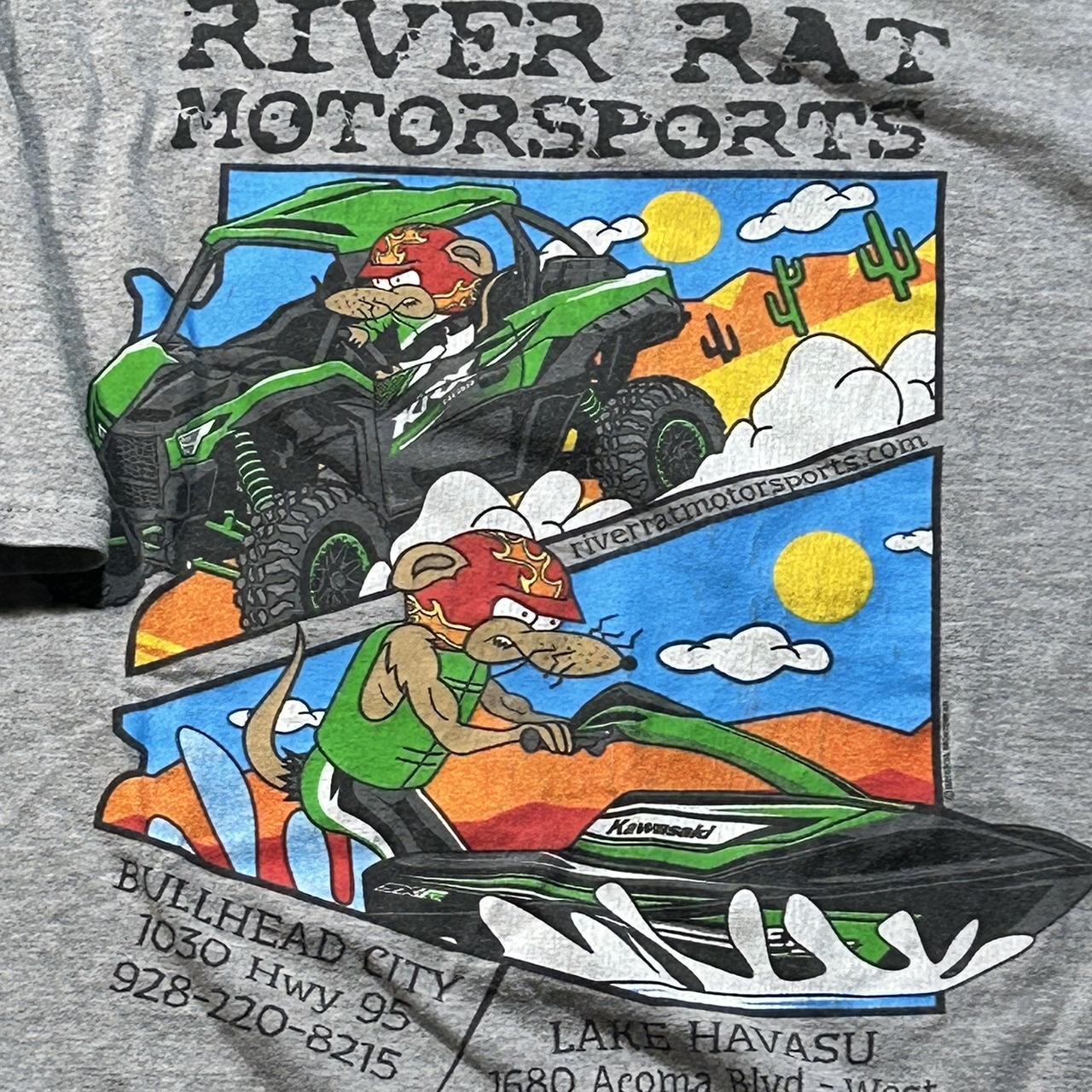 2000s Y2K river rat motorsports tee No tag fits like... | Depop