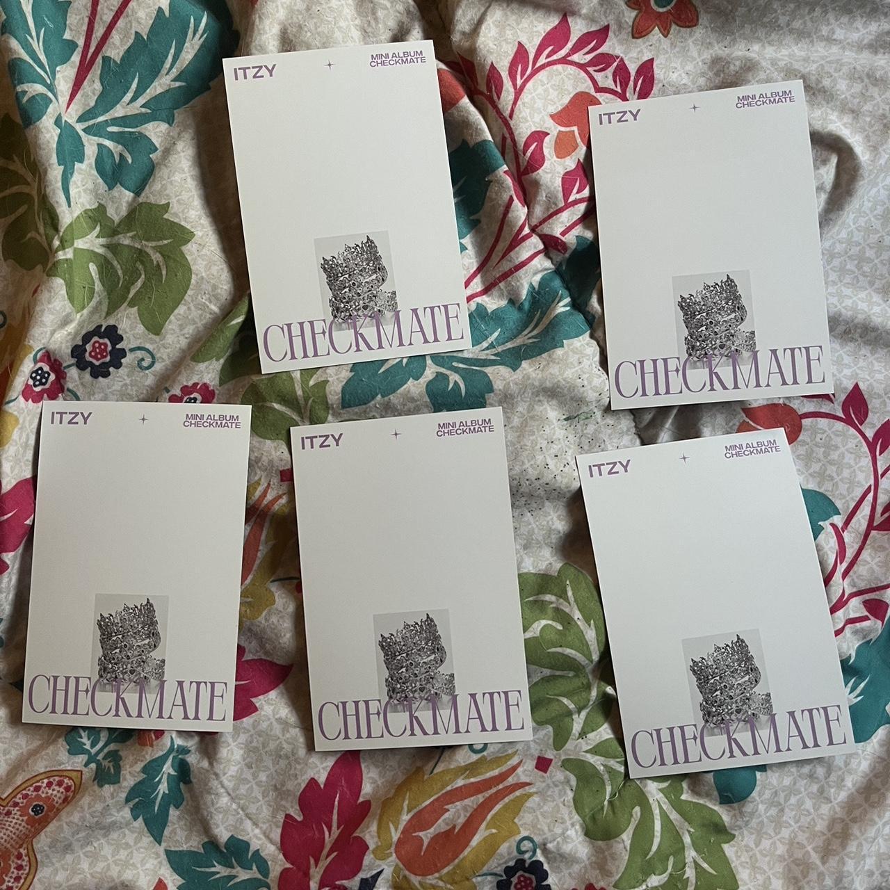 official itzy checkmate group poster cards PRICE... | Depop