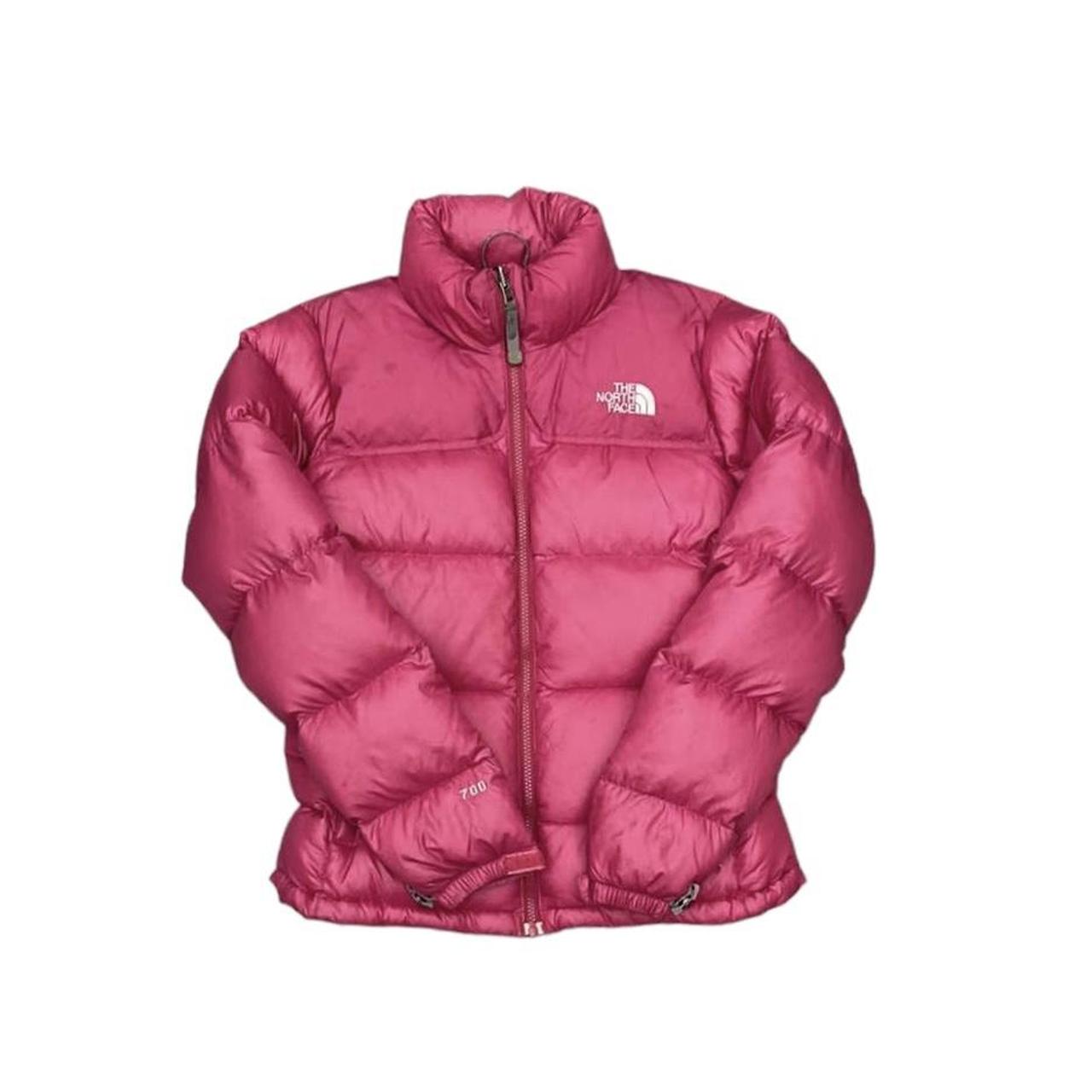 The north face light pink womens puffer jacket Size... - Depop