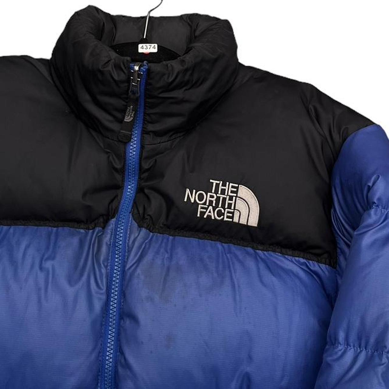 The north face 700 blue and black nuptse puffer... - Depop