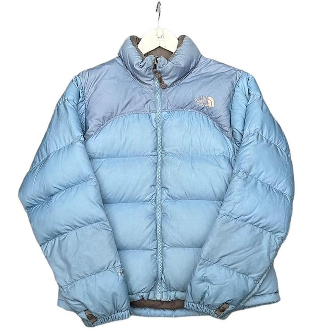 North face baby blue clearance puffer